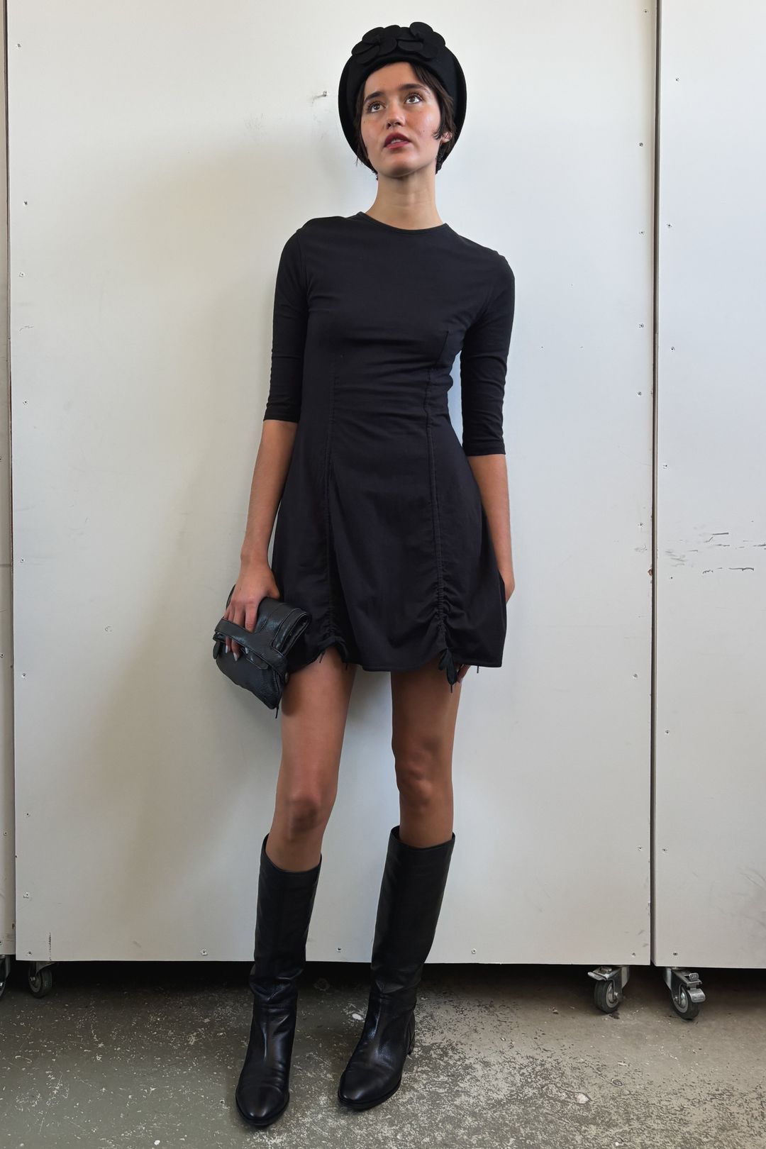 3/4 SLEEVE DRESS WITH DRAWSTRING HEM by JEAN PAUL GAULTIER in size AU/UK 8 from DRESSES category