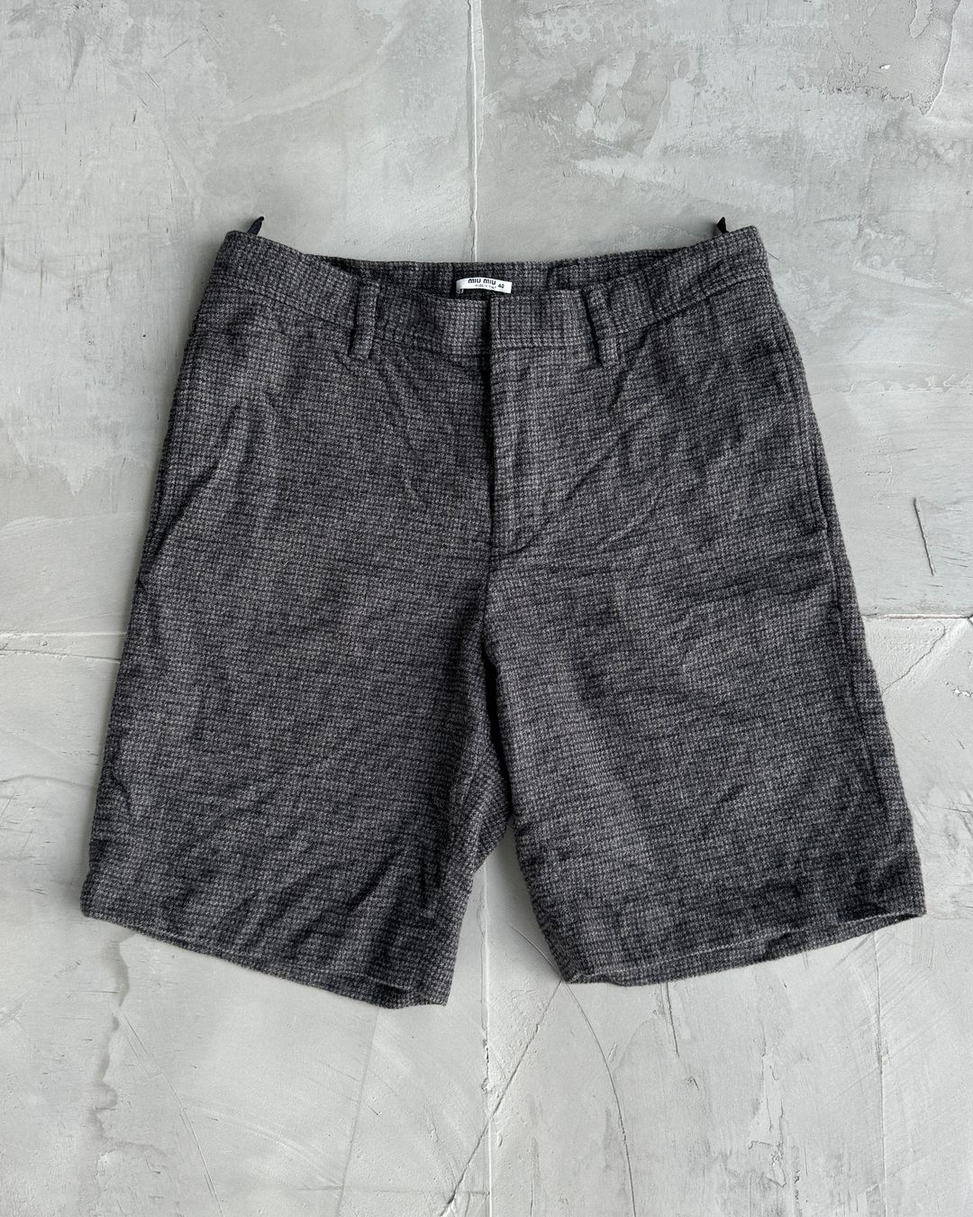 Miu Miu AW06 Plaid Check Wool Shorts - W29" by MIU MIU in size W29 from TROUSERS category