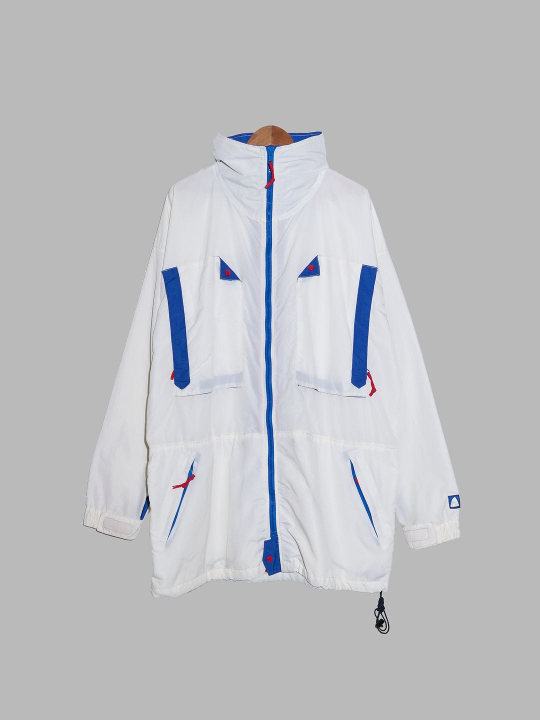 Sierra Designs 1990s white nylon 4 pocket parka with pullover hood - XL by Sierra Designs in size XL from COATS & JACKETS category