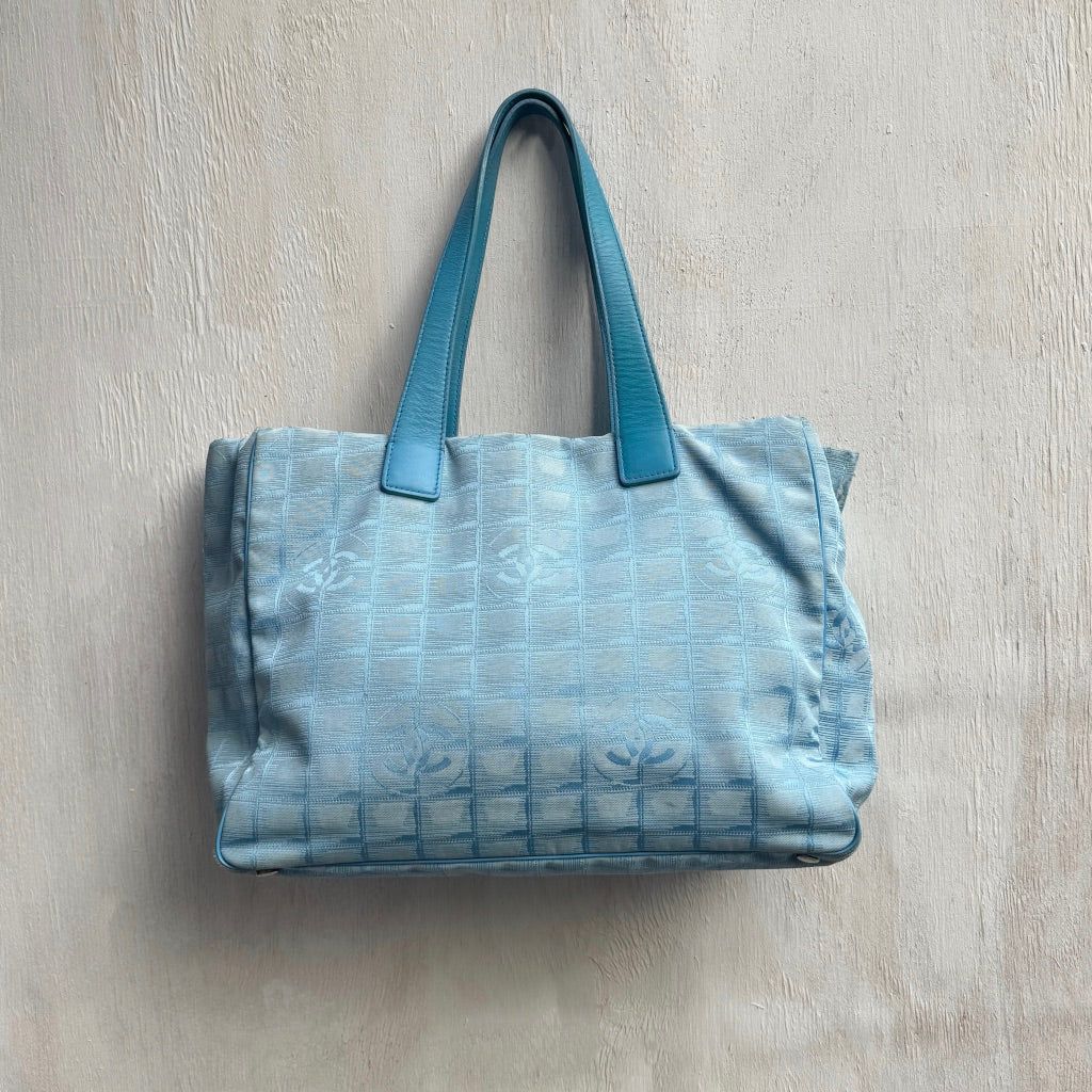 Chanel 2004 'CC' Travel Line Blue Tote by CHANEL in size M from BAGS category