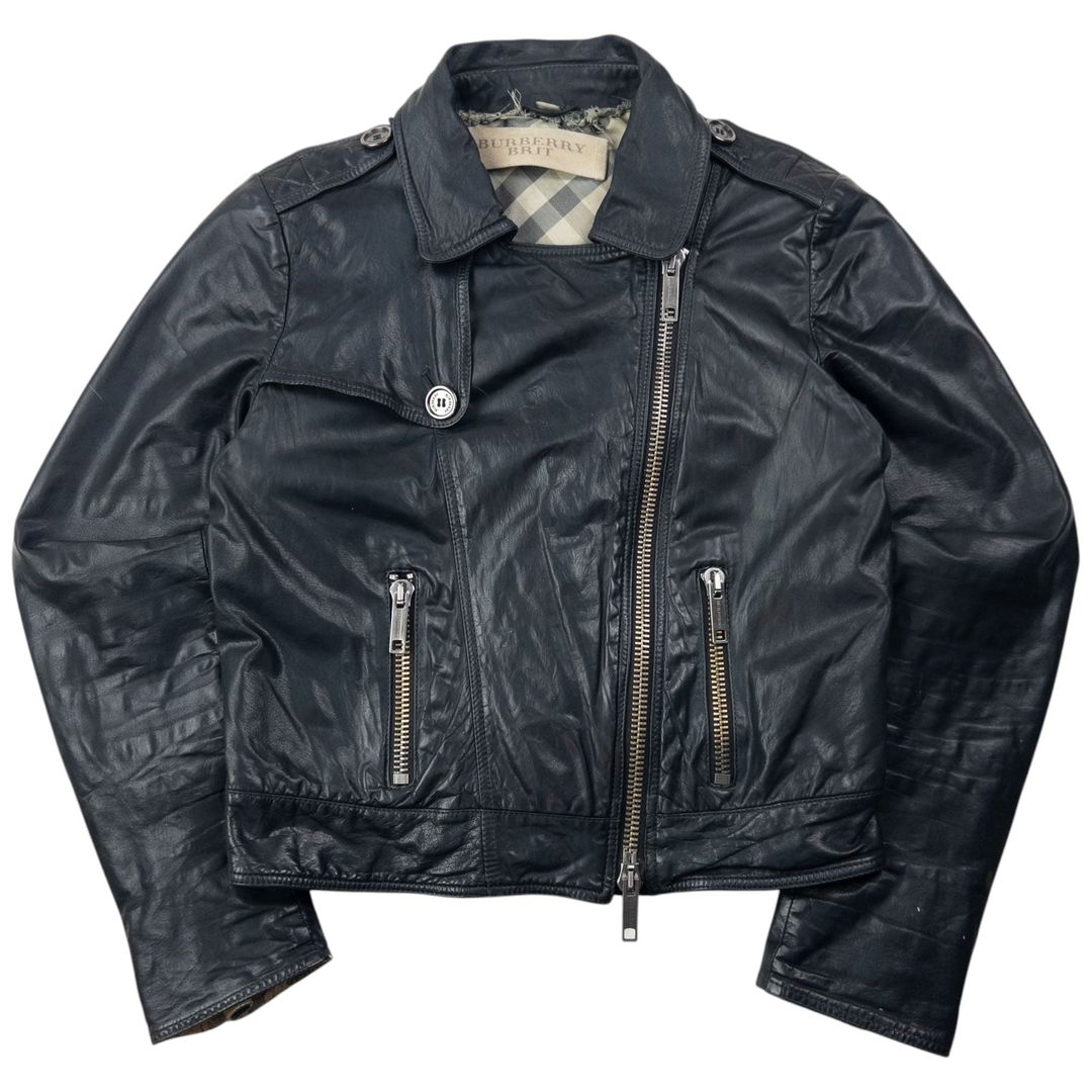 Vintage Burberry Brit Cropped Leather Jacket Womens Size M by BURBERRY in size M from COATS & JACKETS category