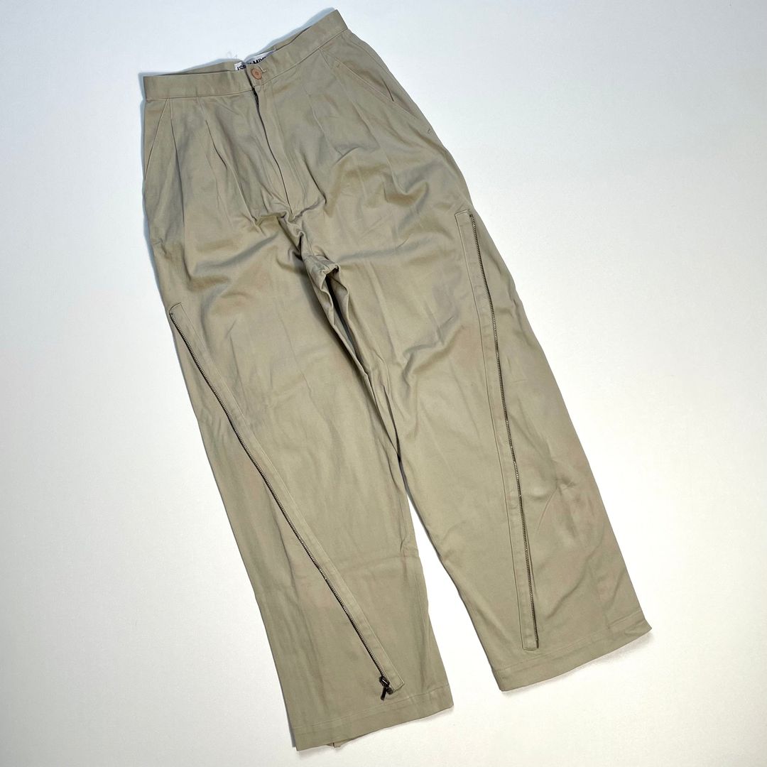 80s Issey Miyake zip pants by ISSEY MIYAKE in size ONE SIZE from TROUSERS category