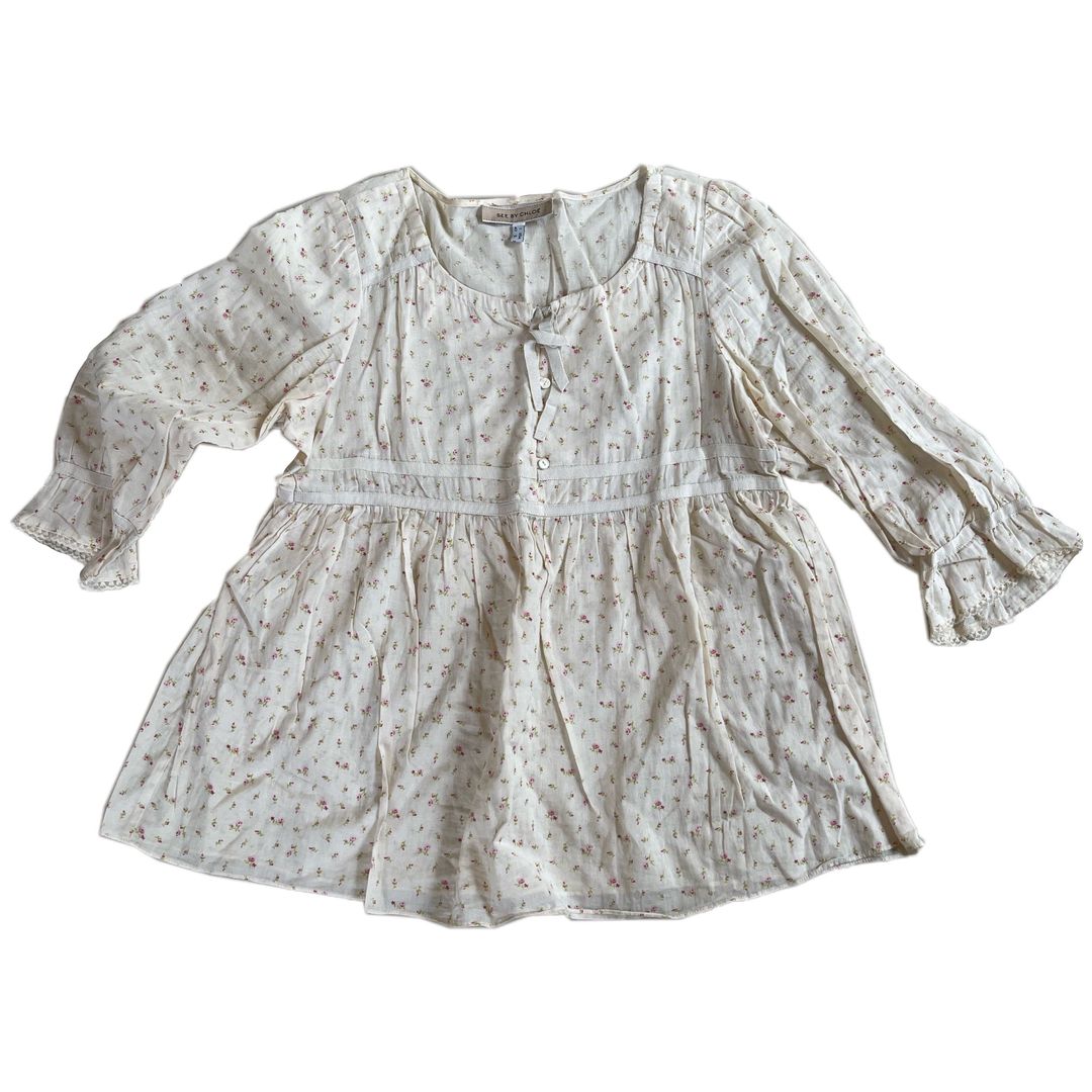 See By Chloe Ditsy Floral Babydoll 3/4 Sleeve Top by CHLOÉ in size S from TOPS category