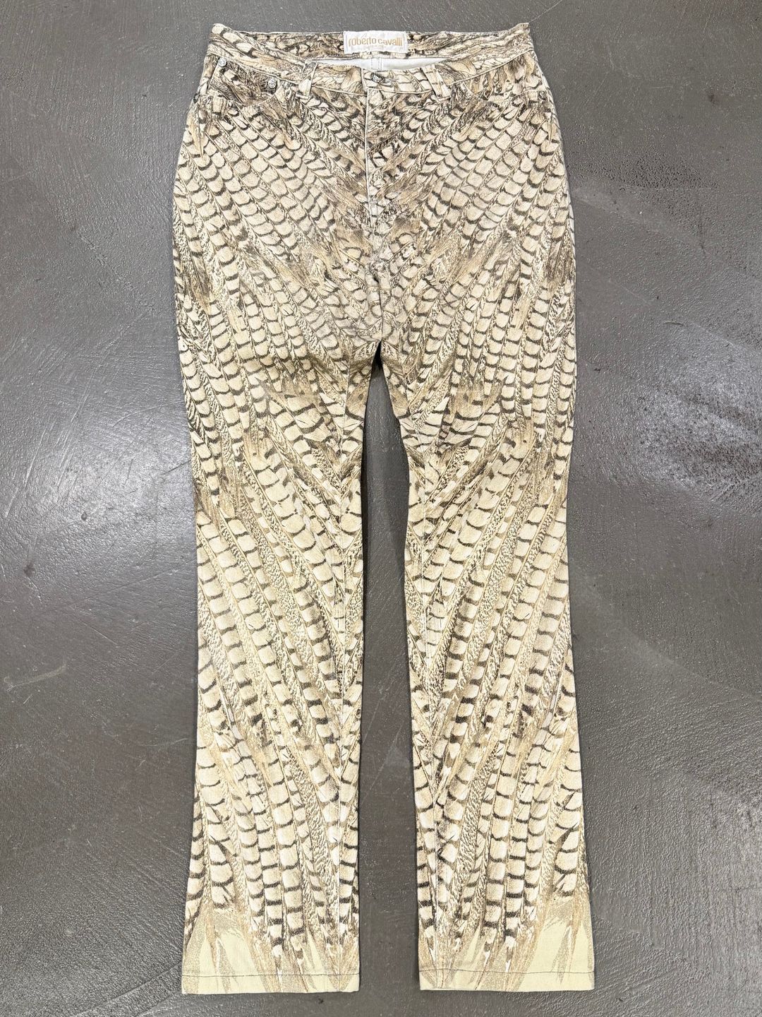 S/S 2011 Roberto Cavalli crocodile print pants by ROBERTO CAVALLI in size XS from TROUSERS category