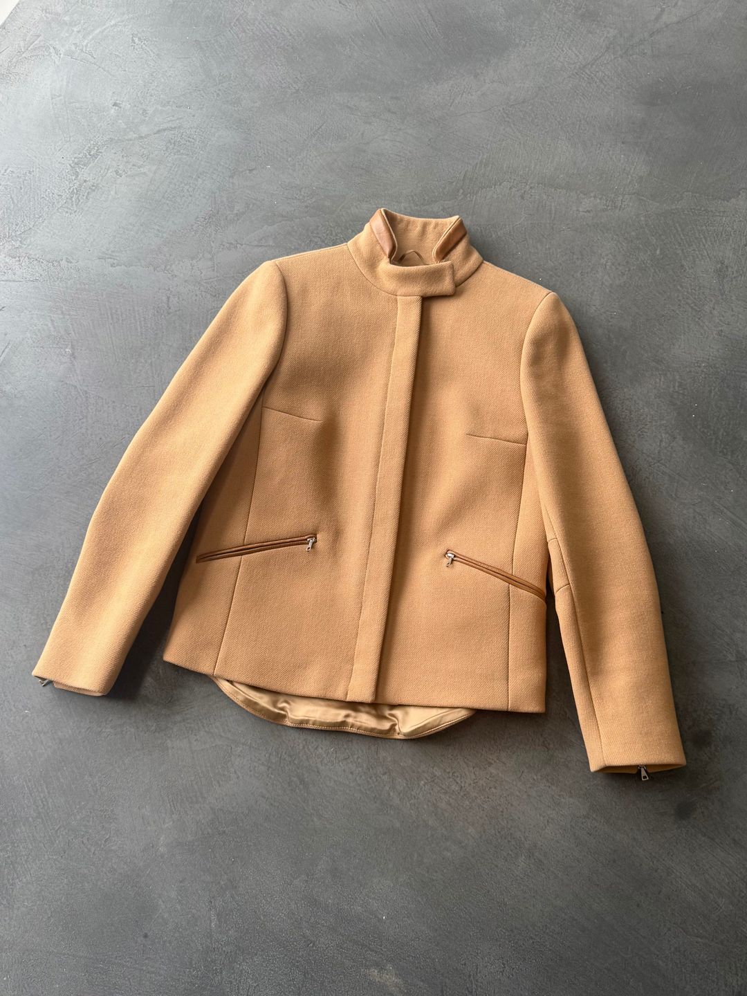 FW 99 Prada Wool & Leather Jacket by PRADA in size ONE SIZE from COATS & JACKETS category