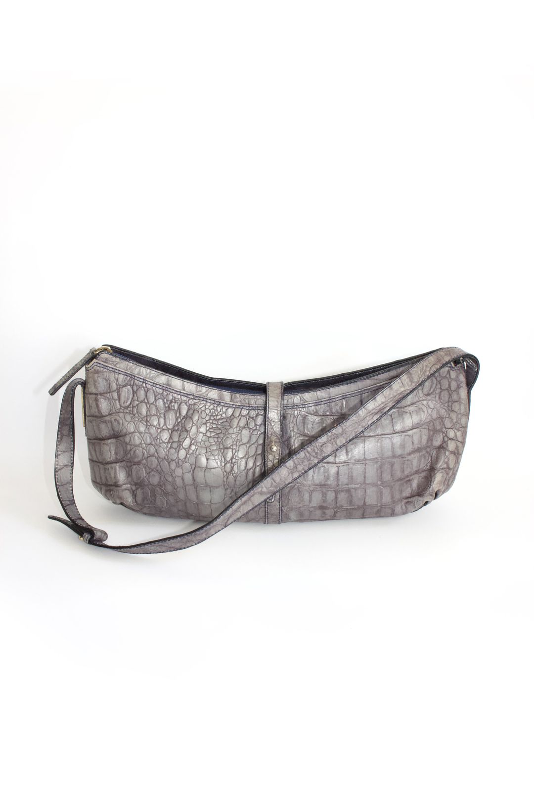 Roberto Cavalli grey leather baguette by ROBERTO CAVALLI in size ONE SIZE from BAGS category