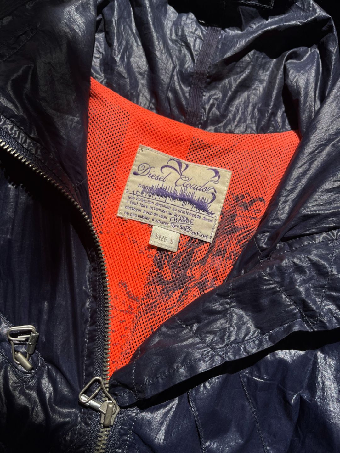 2000s Diesel parachute jacket / windbreaker with boned corset  by DIESEL in size S from COATS & JACKETS category