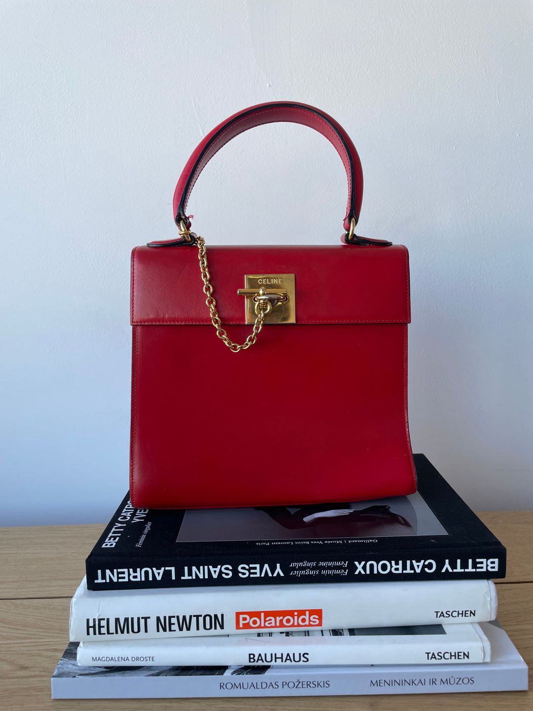 Celine vintage Top-Handle Bright Red Handbag by CÉLINE in size ONE SIZE from BAGS category