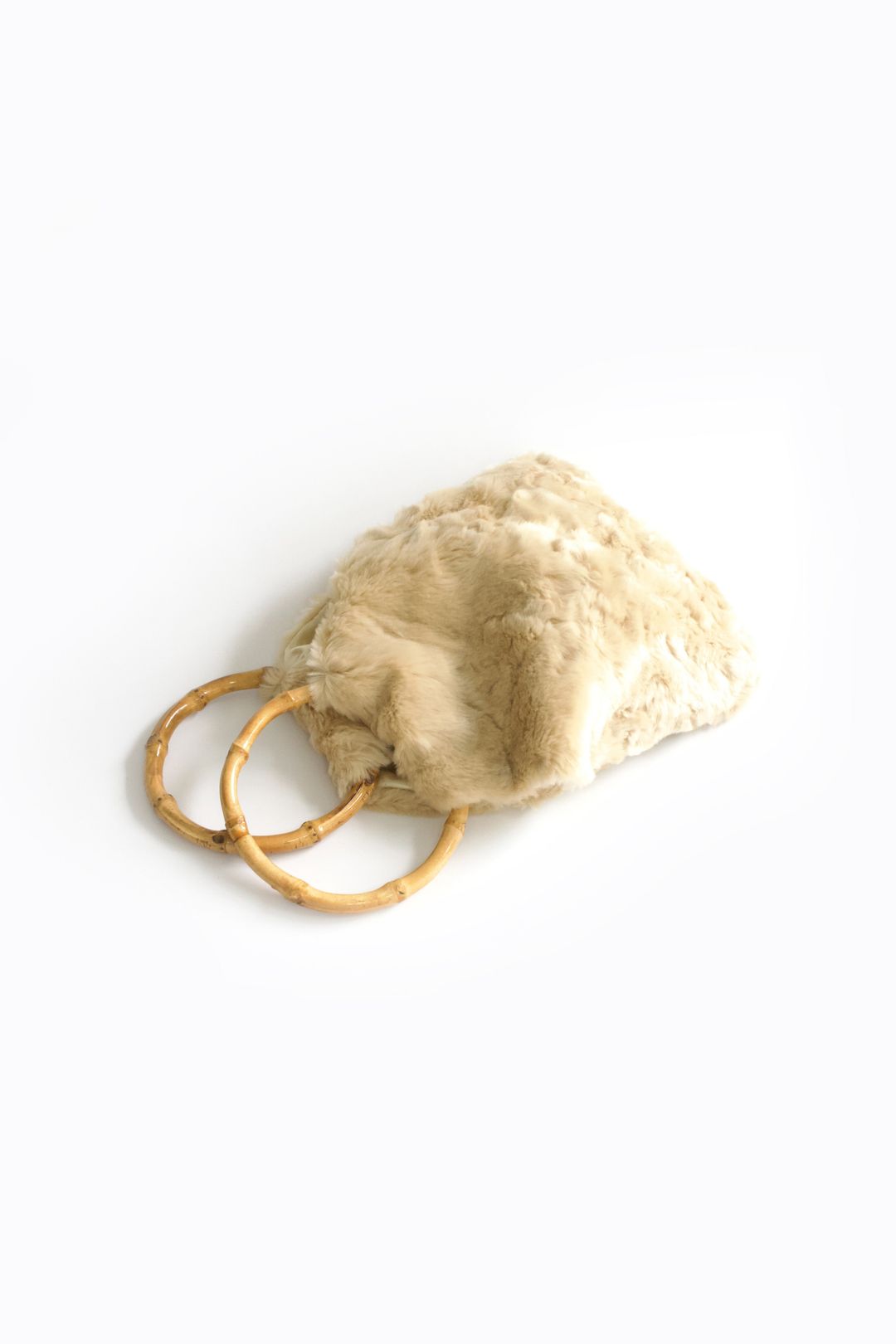 La Perla cream fur bag with bambo handles by LA PERLA in size ONE SIZE from BAGS category