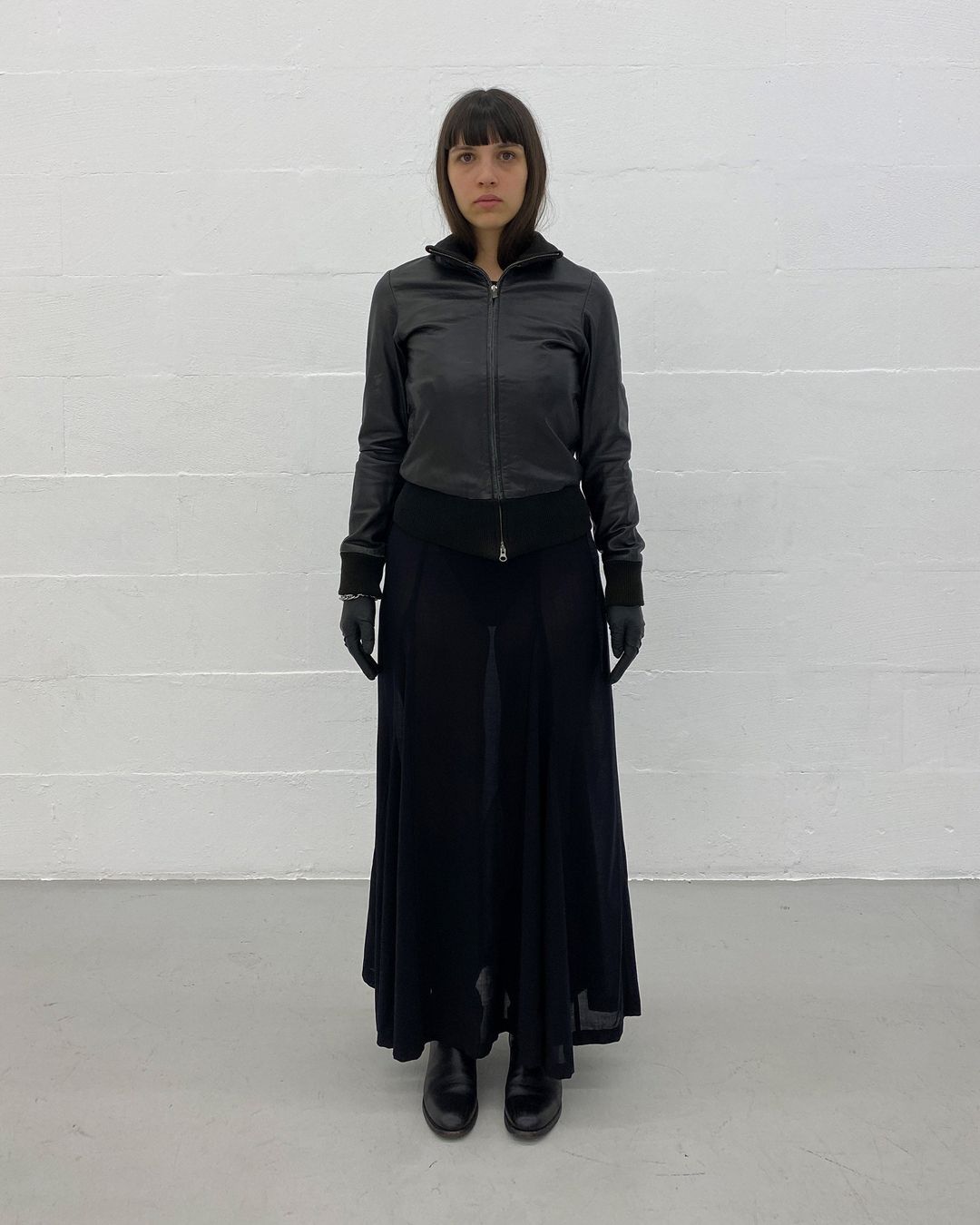 Jil Sander 1980s Virgin Wool Maxi Skirt Navy by JIL SANDER in size S from SKIRTS category