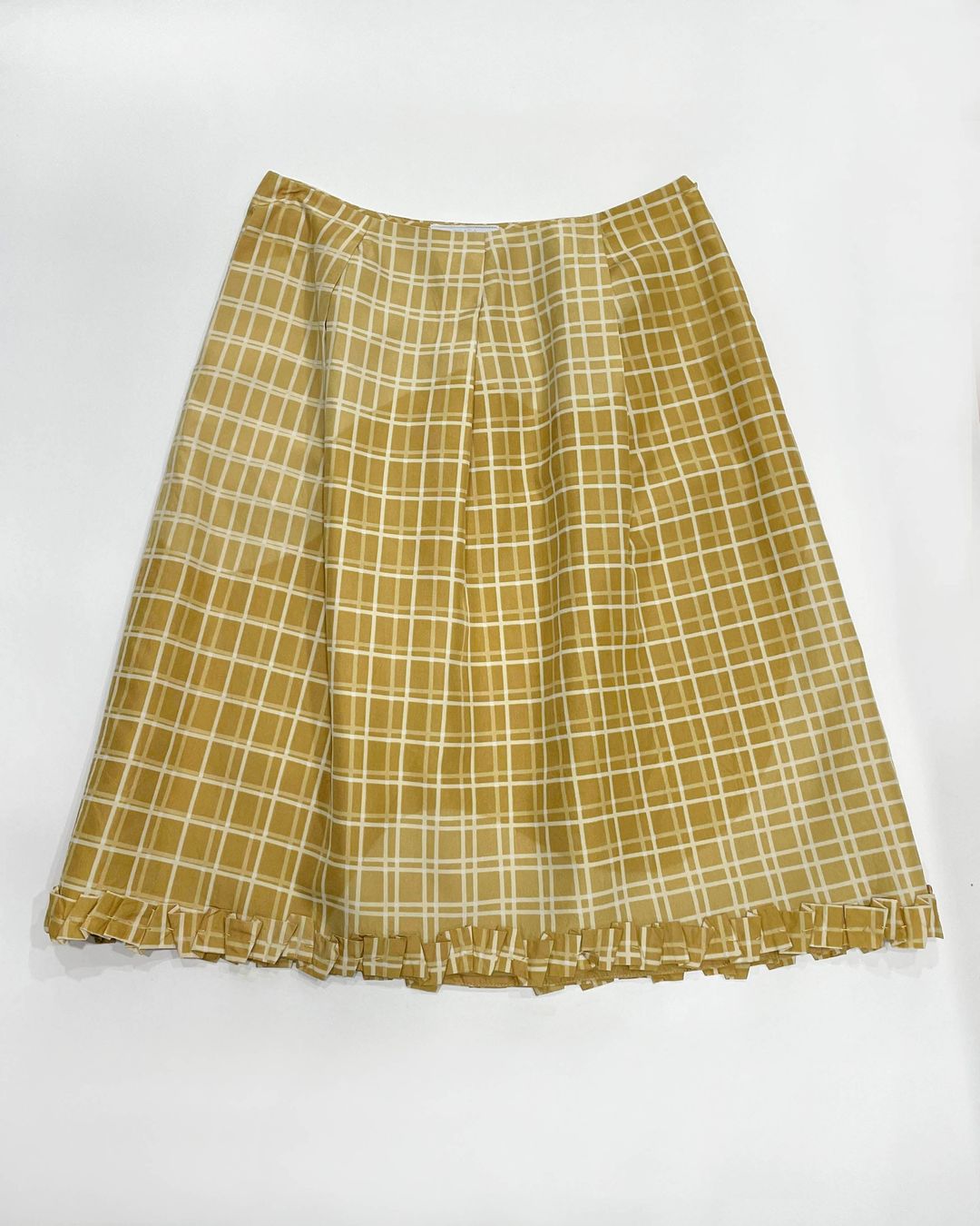 Prada Spring 1999 Checked Silk Skirt by PRADA in size IT 42 from SKIRTS category