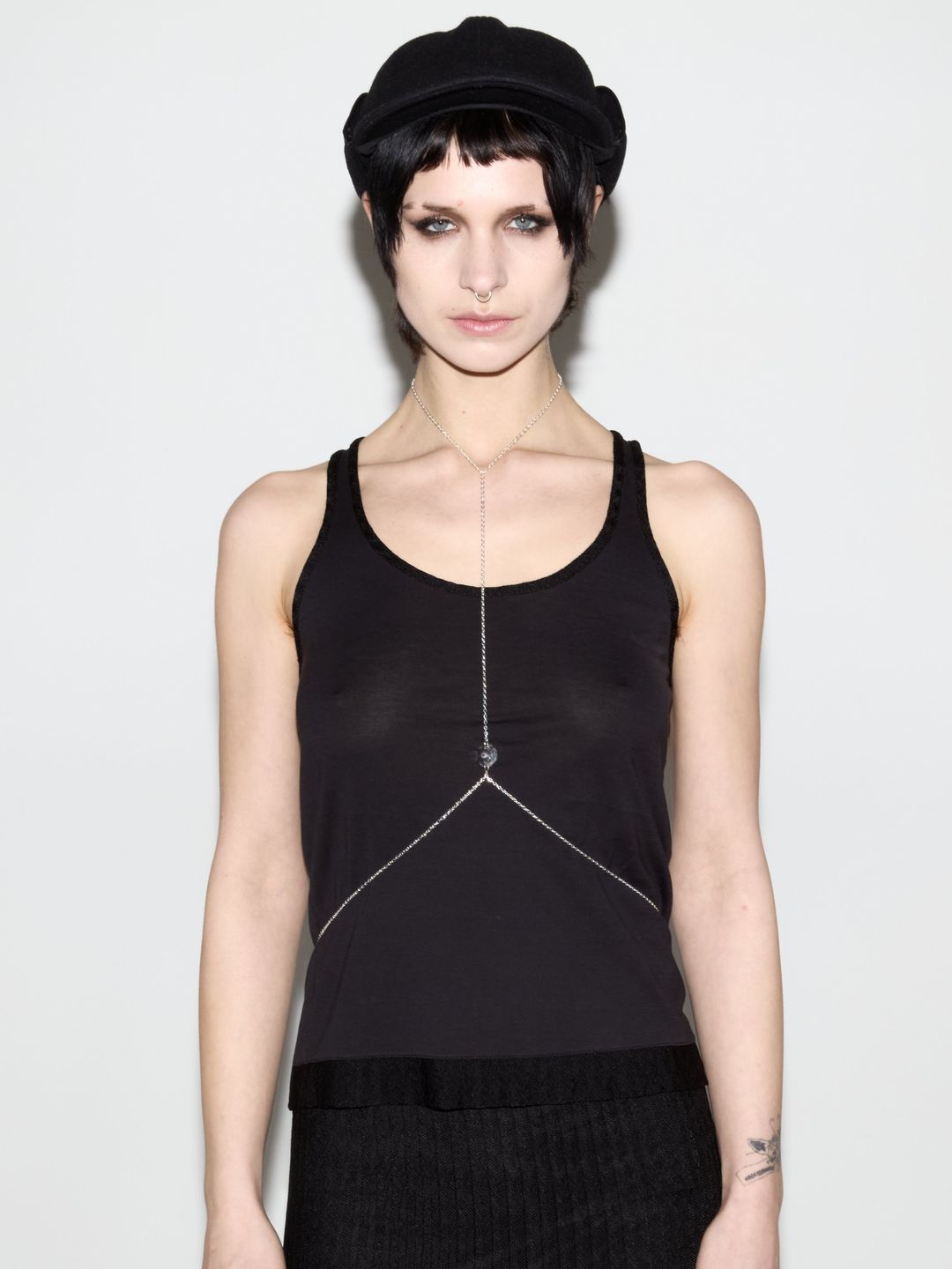 ruby sanders crystal body chain in silver by Ruby Sanders in size ONE SIZE from JEWELLERY & WATCHES category