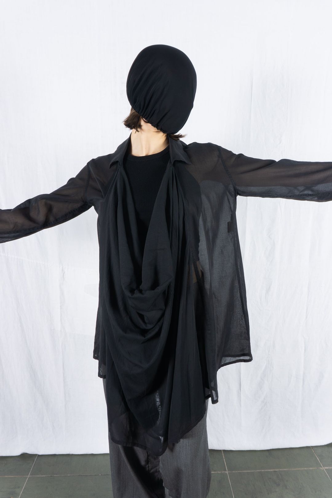 Yohji Yamamoto S/S 1996 sheer blouse by YOHJI YAMAMOTO in size S from TOPS category