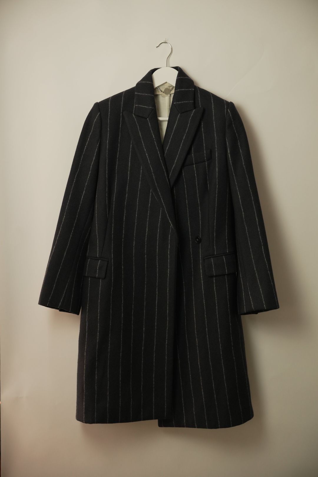 Stella McCartney Pinstripe Structured Wool Blazer Coat by STELLA MCCARTNEY in size XS from COATS & JACKETS category