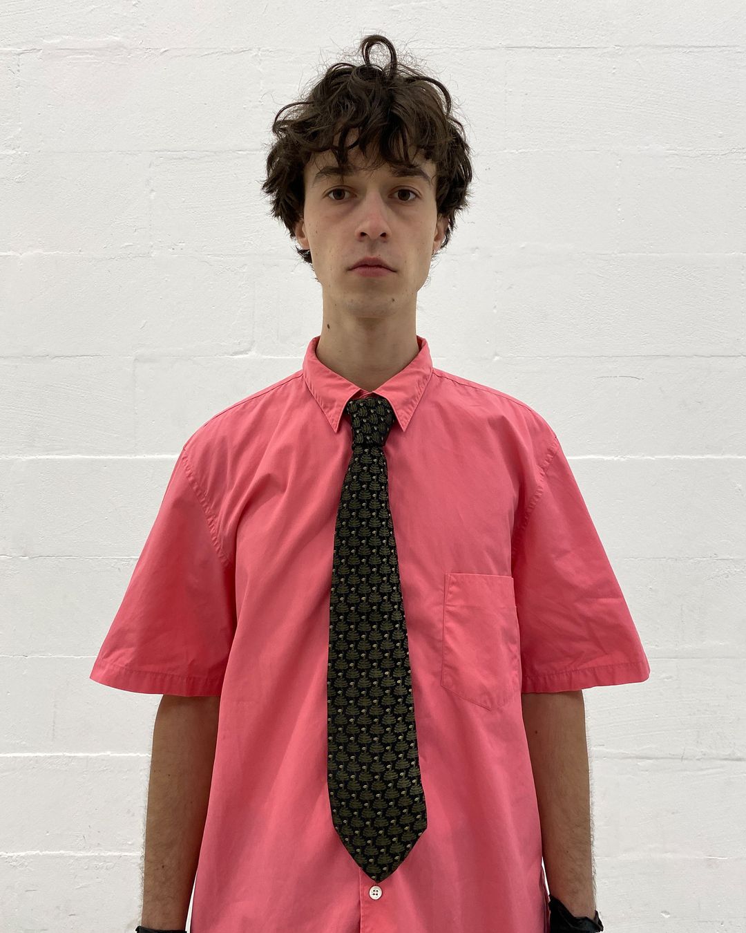 Loewe 1990s Pattern Tie Black by LOEWE in size ONE SIZE from ACCESSORIES category