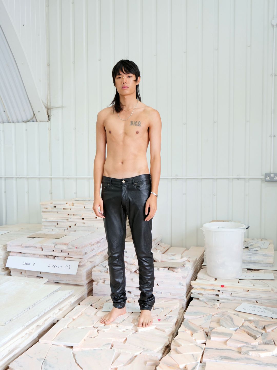 Coated Skinny Jeans by SAINT LAURENT in size ONE SIZE from trousers category