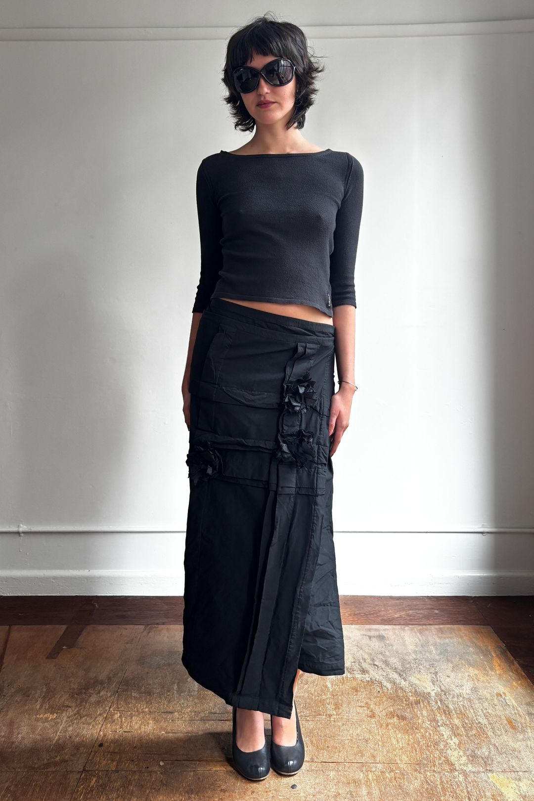 ROBE DE CHAMBRE COMME DES GARÇONS AD2000 EMBELLISHED WRAP SKIRT by COMME DES GARÇONS in size AU/UK 8 from SKIRTS category
