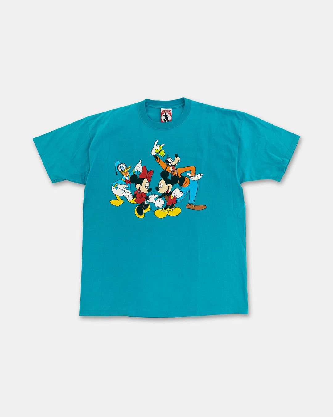 Vintage 1990s Mickey Gang Graphic T-Shirt Cyan by Vintage in size L from TOPS category