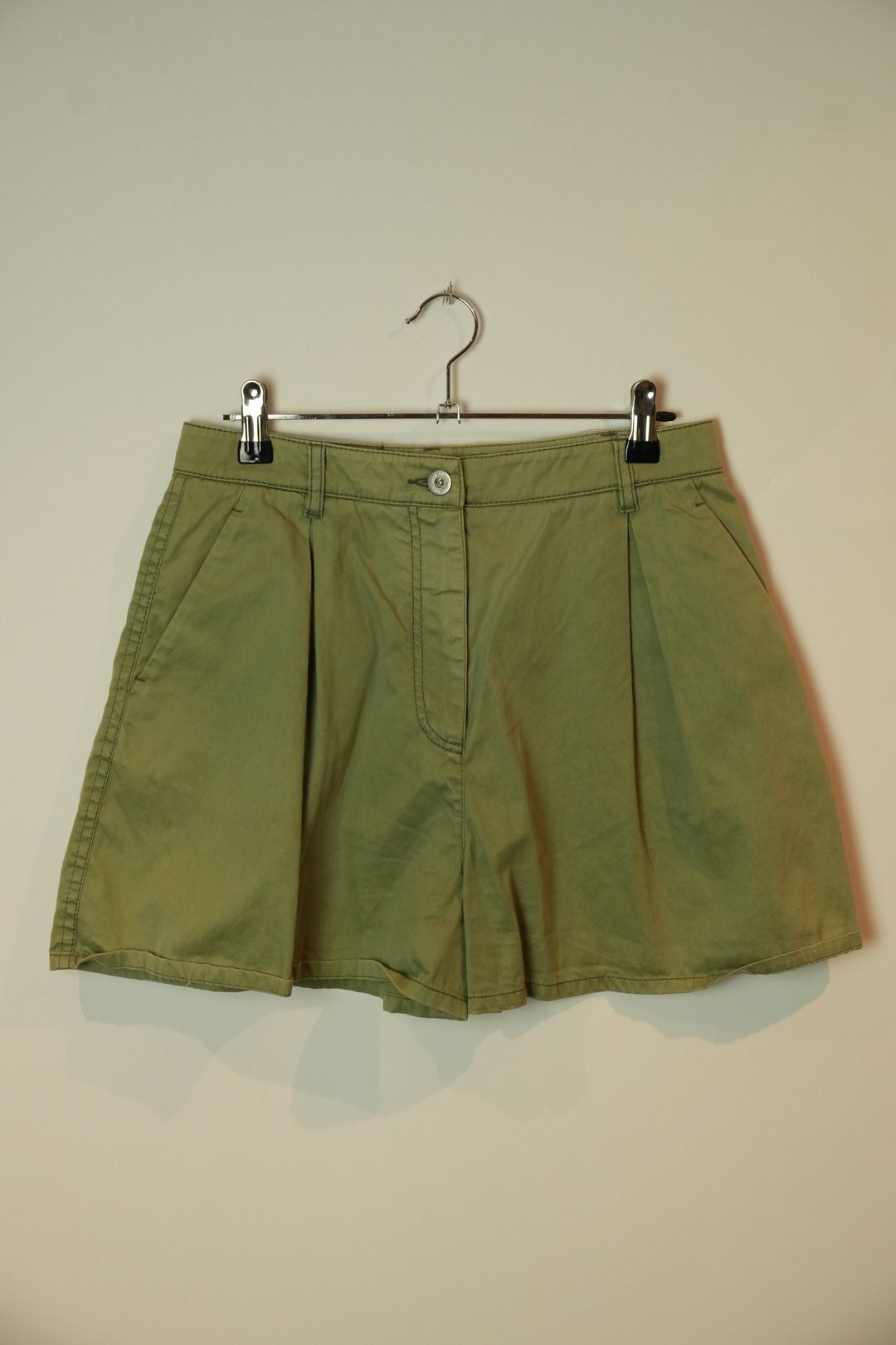 Miu Miu Khaki High waist flare shorts by MIU MIU in size S from SHORTS category