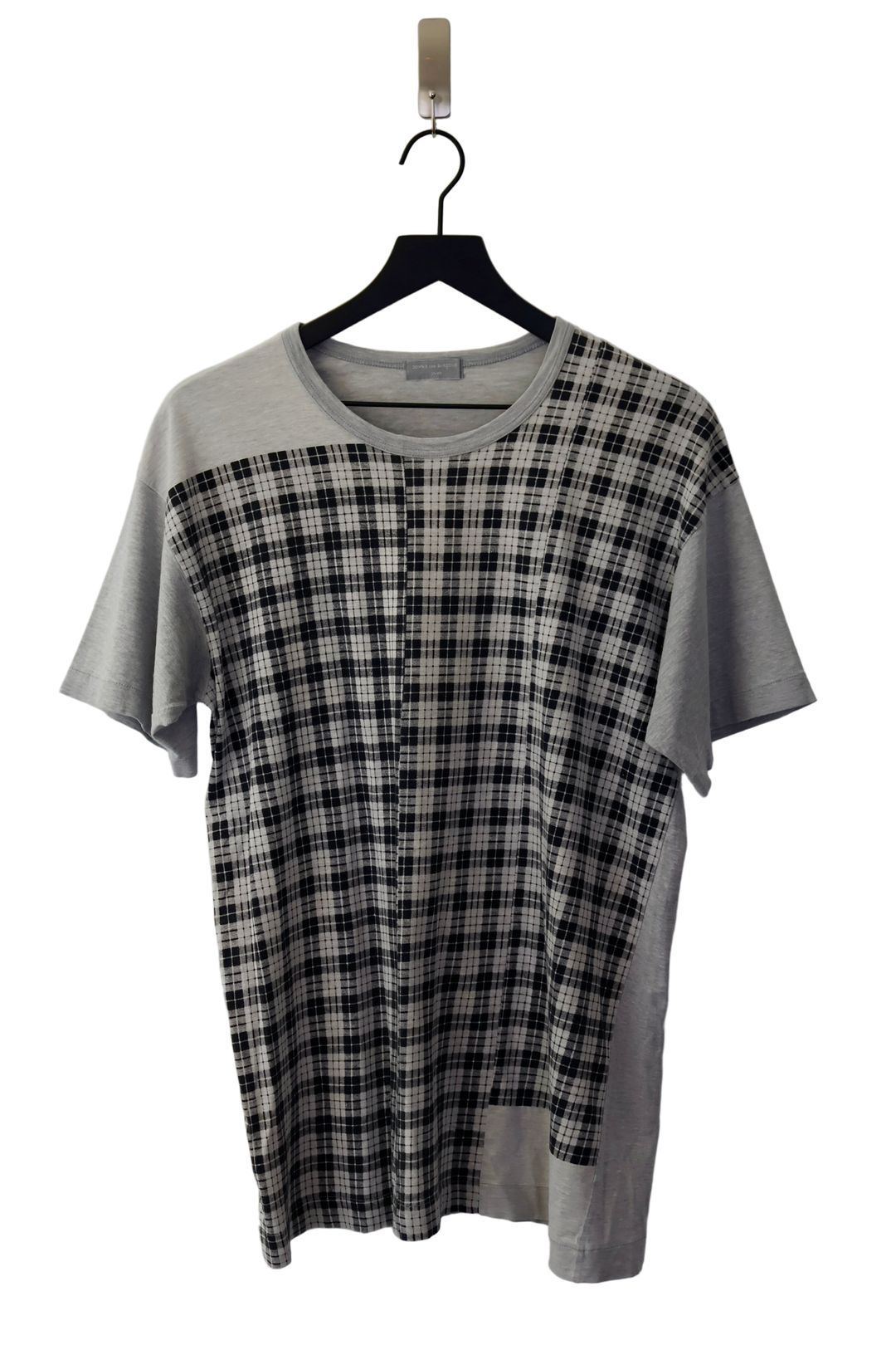 90s Plaid Print Asymmetrical T-Shirt by COMME DES GARÇONS in size L from TOPS category