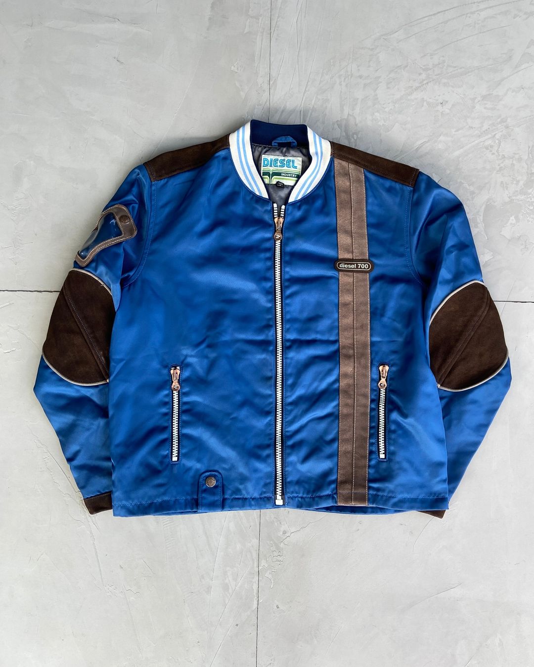 DIESEL 2000'S NYLON & SUEDE PATCH JACKET - M/L by DIESEL in size M from COATS & JACKETS category