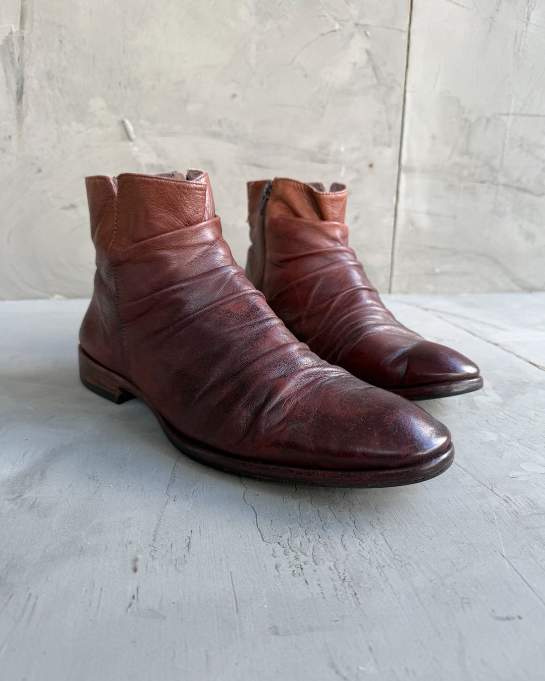 Sole Made in London Creased Leather Ankle Boots – EU 43 by Sole Made in London in size EU 43 from SHOES category