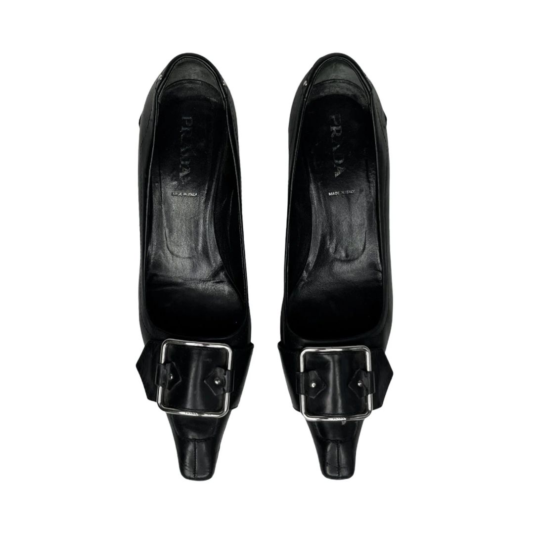 Prada Leather Kitten Heels (37.5) by PRADA in size EU 37 from SHOES category