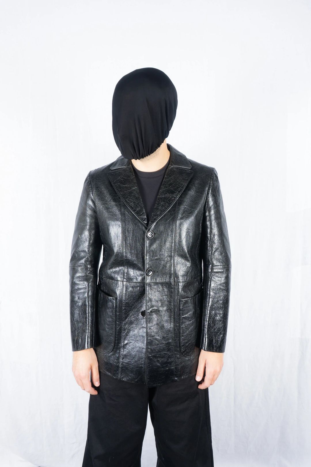 Masakï Matsushïma homme 2000s goat leather jacket by MASAKI MATSUSHIMA in size L from COATS & JACKETS category