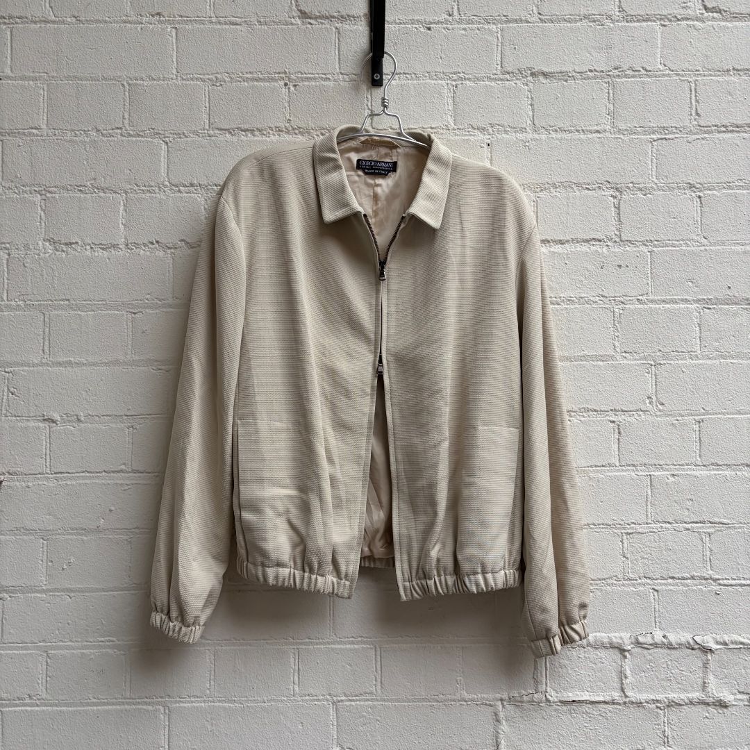 Giorgio Armani 1980s Double Zip Blouson Jacket by GIORGIO ARMANI in size M from COATS & JACKETS category