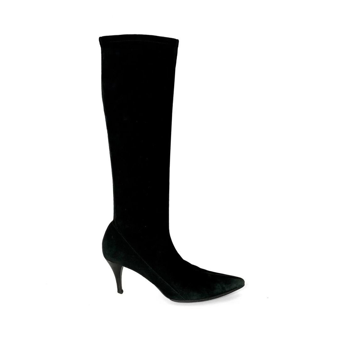 Gucci Black Suede Knee High Boots (38) by GUCCI in size EU 38 from SHOES category