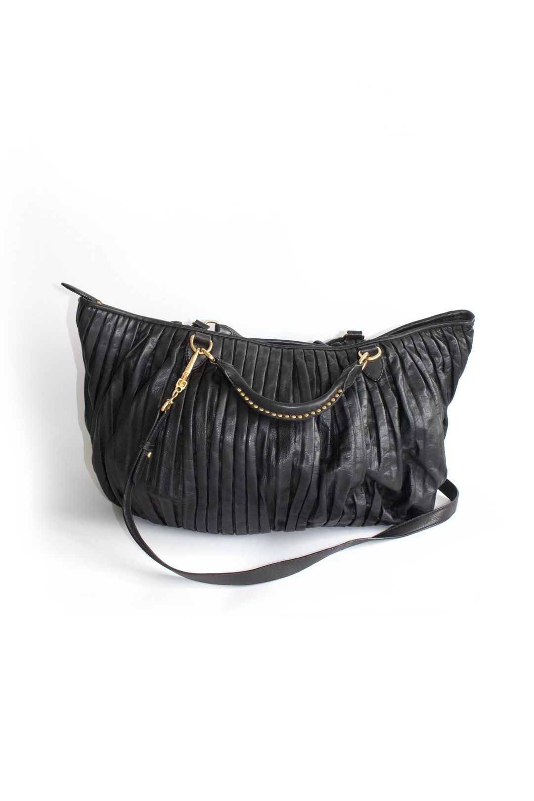 Miu Miu plissé leather crossbody bag by MIU MIU in size ONE SIZE from BAGS category