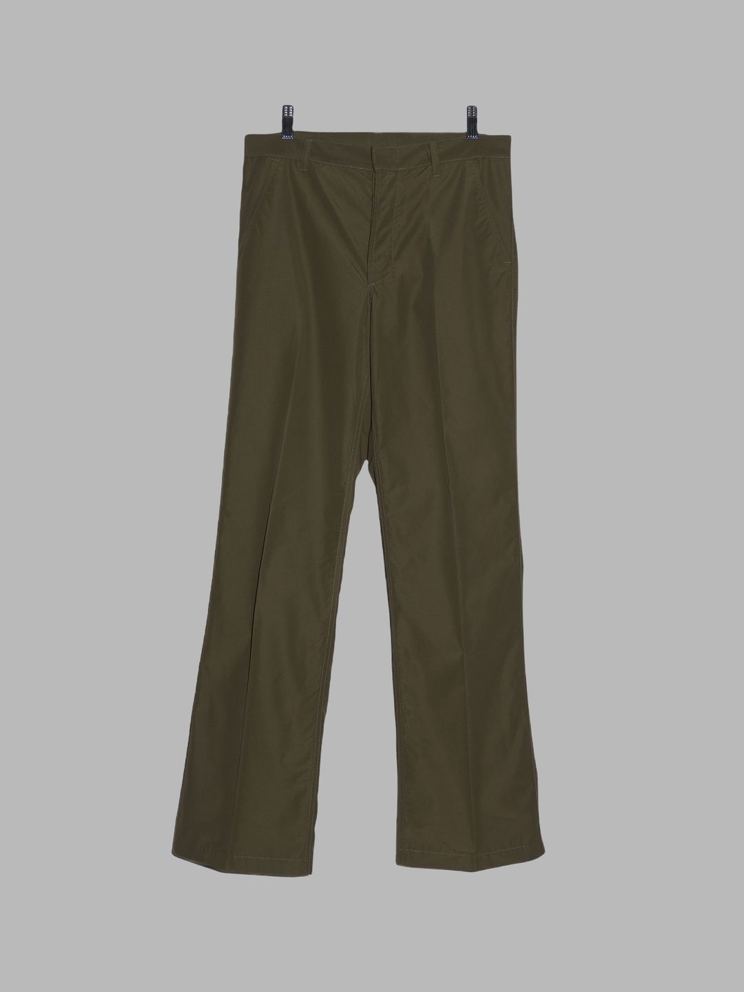 Christophe Lemaire khaki cotton-nylon straight leg trousers - 3 S M by Christophe Lemaire in size M from TROUSERS category