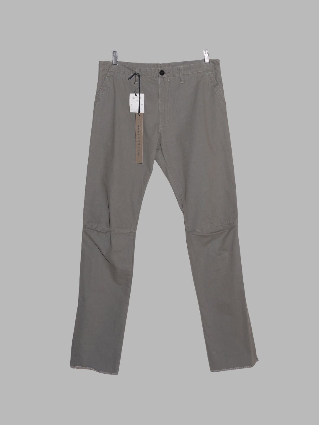 Nicolo Ceschi Berrini khaki grey cotton articulated knee trousers - sz 46 sample by Nicolo Ceschi Berrini in size EU 46 from TROUSERS category