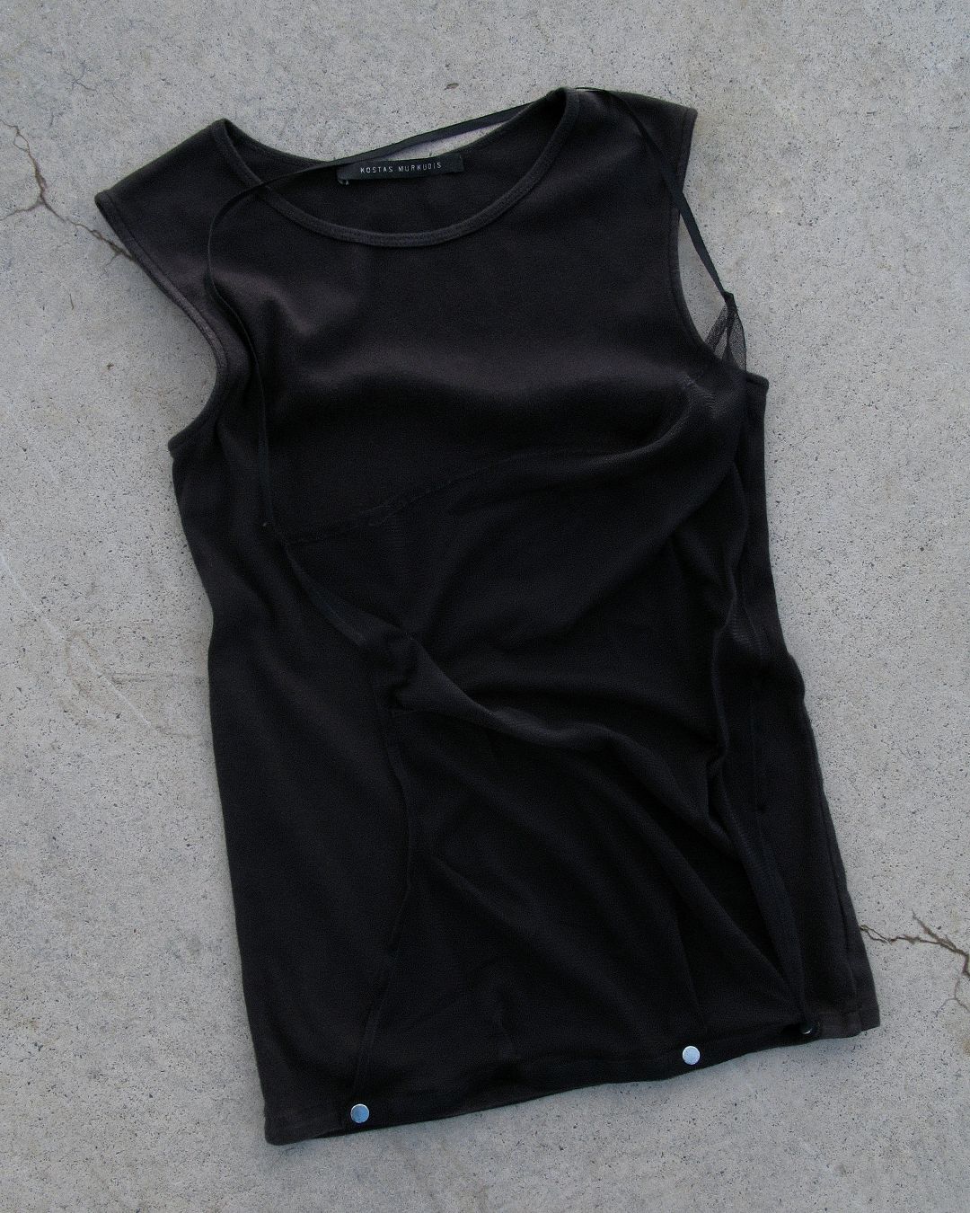 f/w1999 Kostas Murkudis hanging mesh tank by Kostas Murkudis in size ONE SIZE from TOPS category