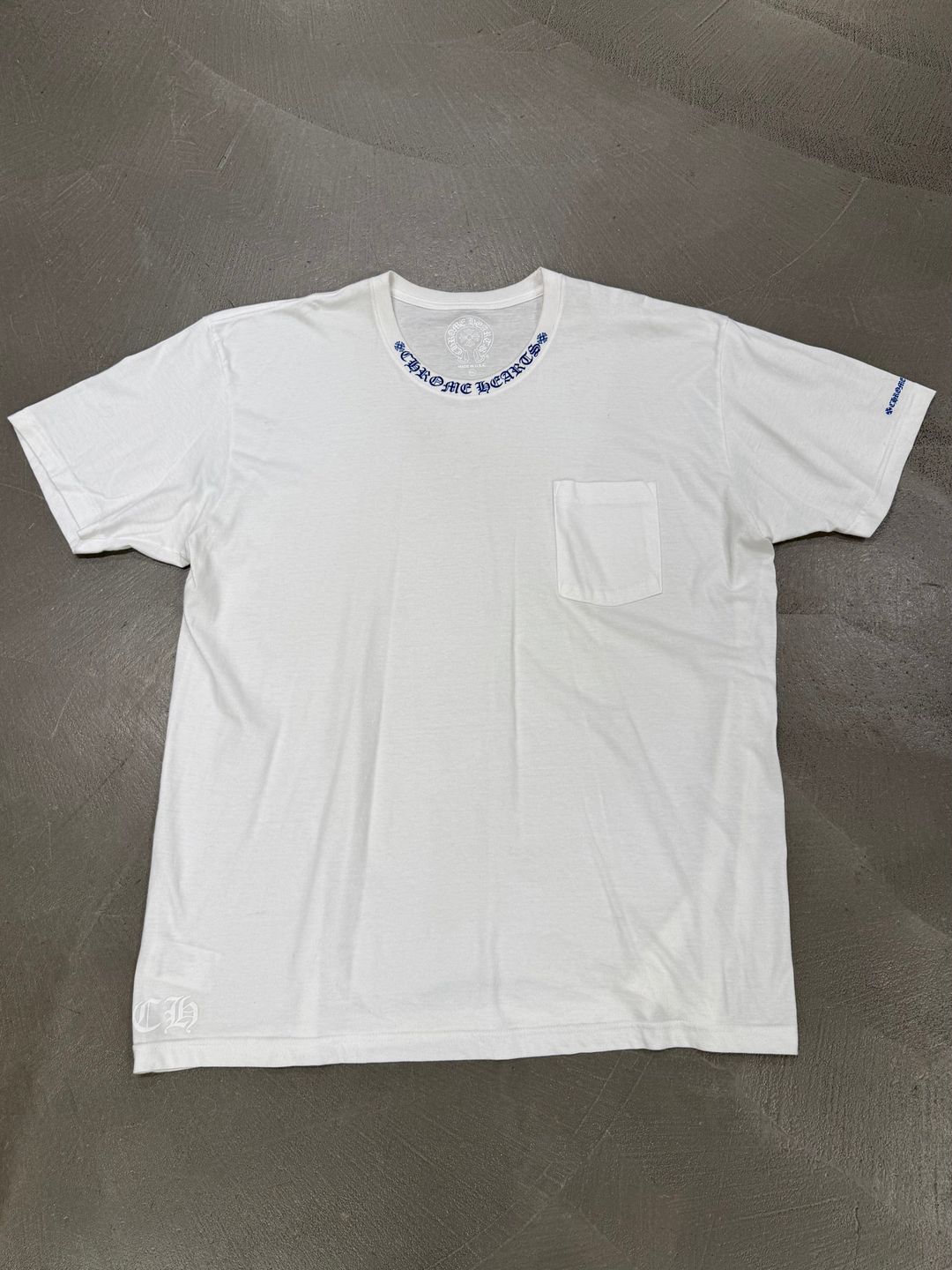 Chrome Hearts neck letters logo T-shirt by CHROME HEARTS in size XXL from TOPS category