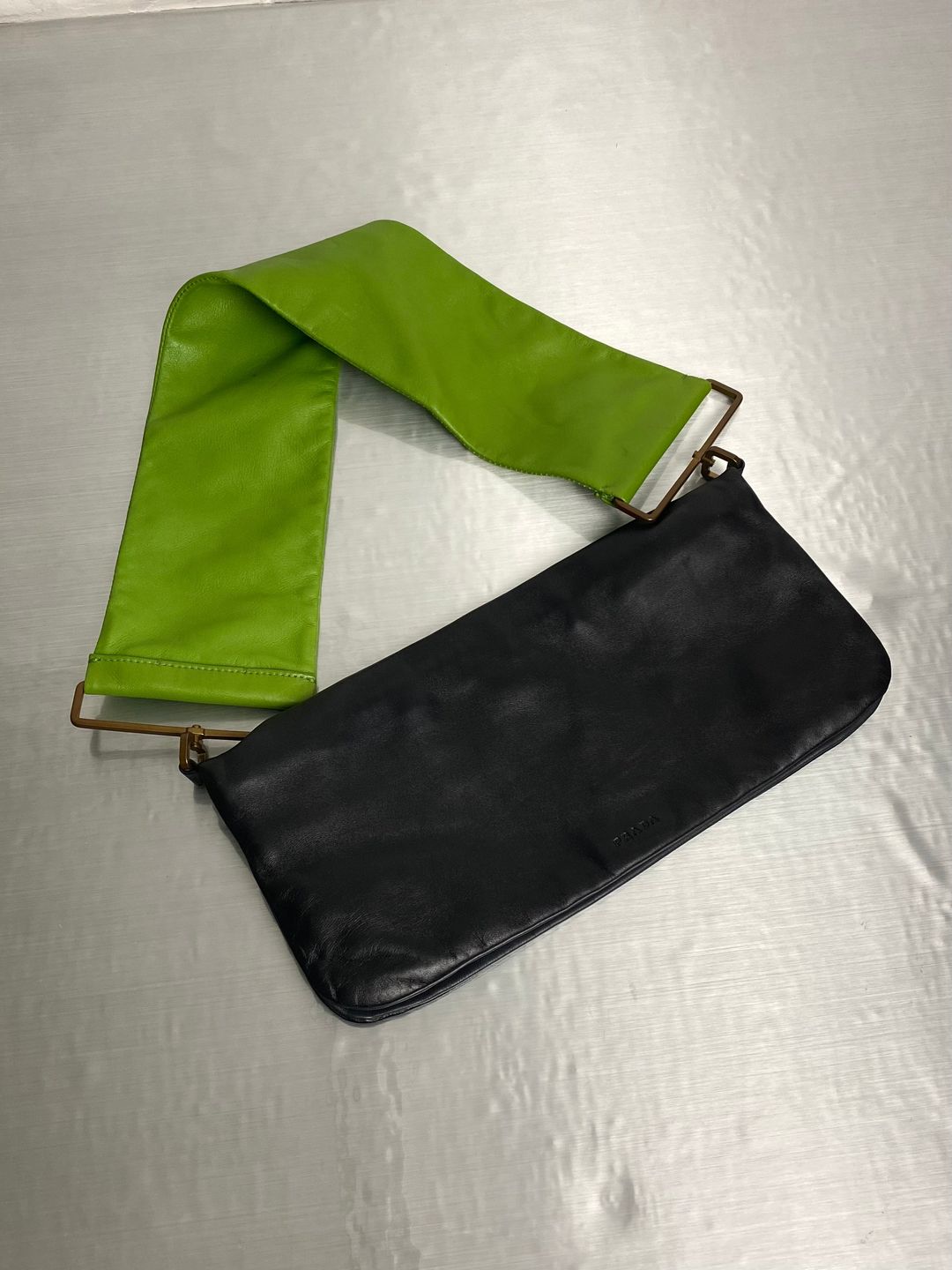 SS 01 Prada Leather Flap Bag by PRADA in size ONE SIZE from ACCESSORIES category