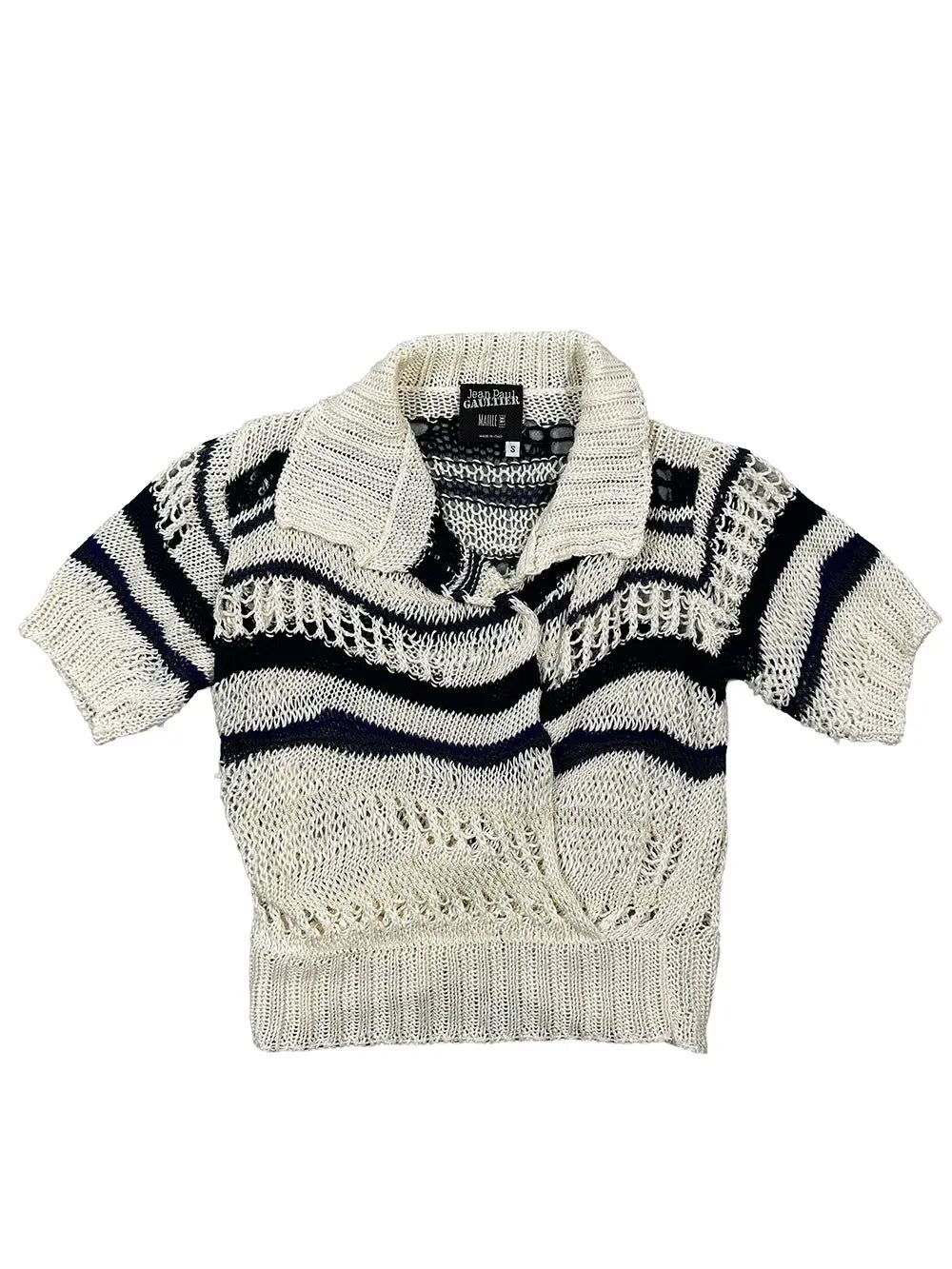 Striped Maille Top by JEAN PAUL GAULTIER in size S from TOPS category