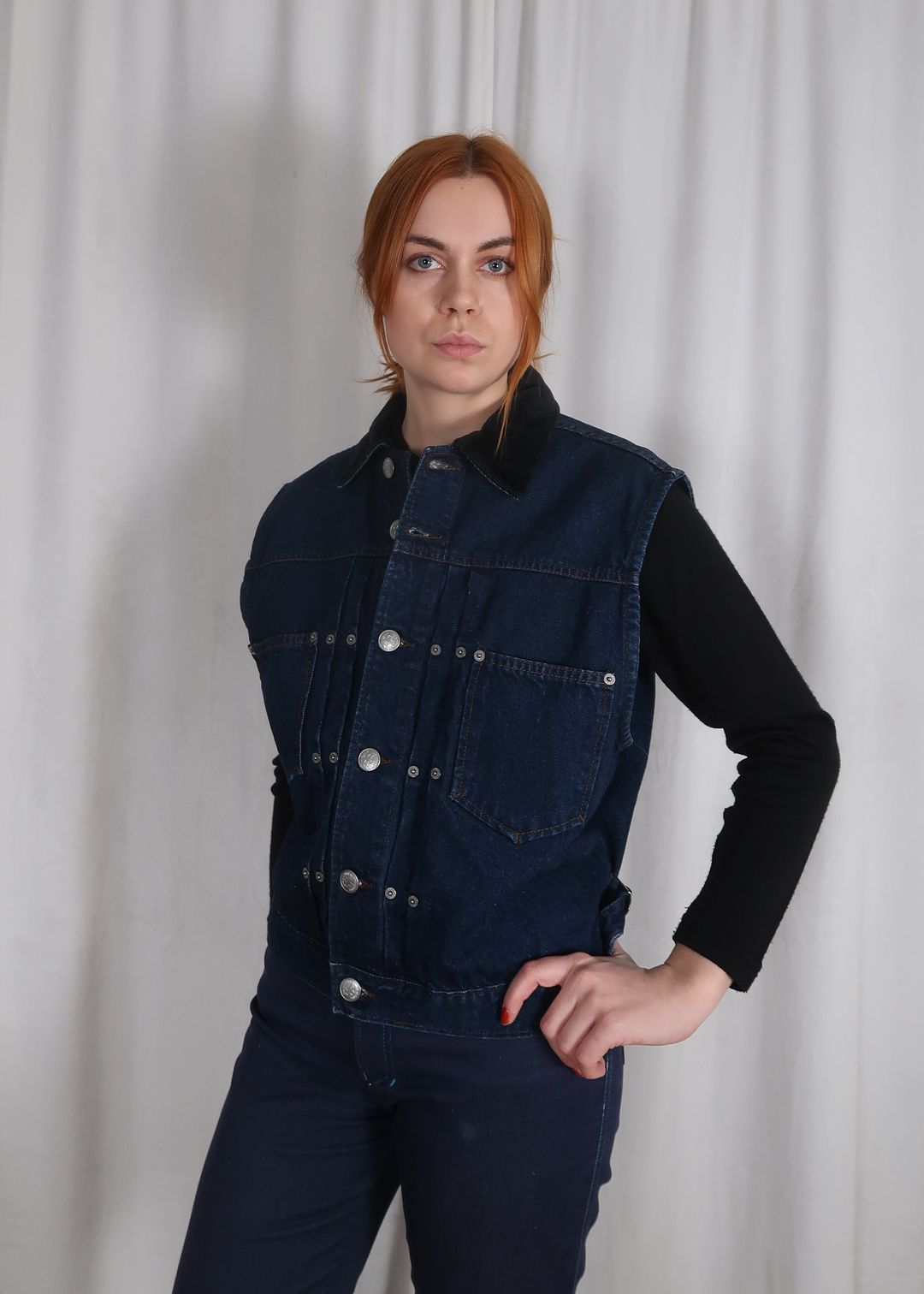 Jean Paul Gaultier (Gaultier Jeans) denim waistcoast, 1990’s by JEAN PAUL GAULTIER in size XL from DENIM category