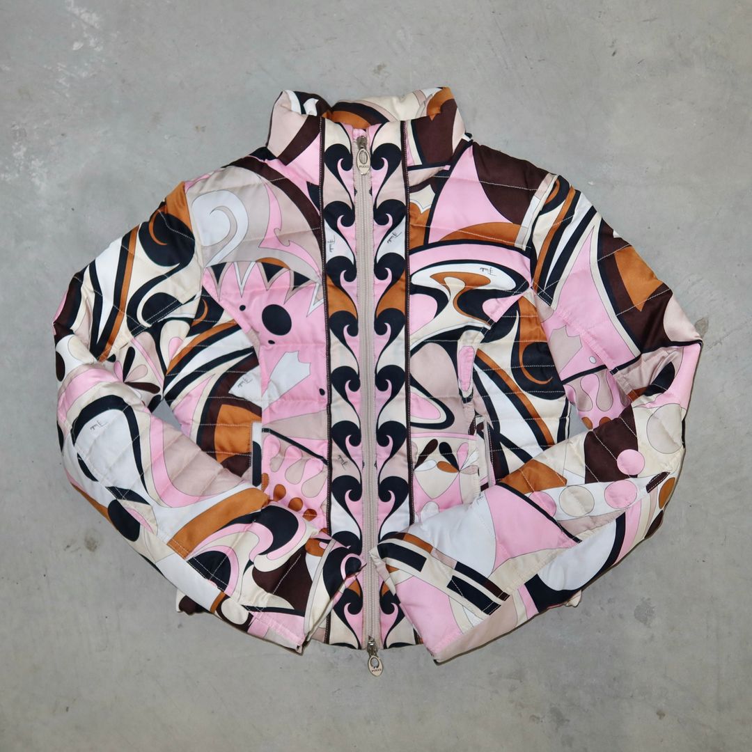 Emilio Pucci Printed Down Jacket by Emilio Pucci in size AU/UK 8 from COATS & JACKETS category