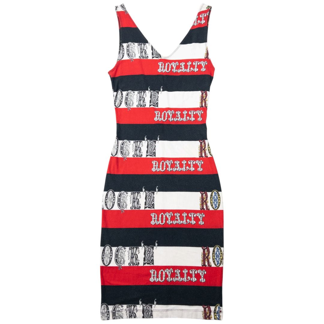 Vintage 90s Versace Jeans Couture Rock Royalty Striped Dress Womens Size S by VERSACE in size S from DRESSES category