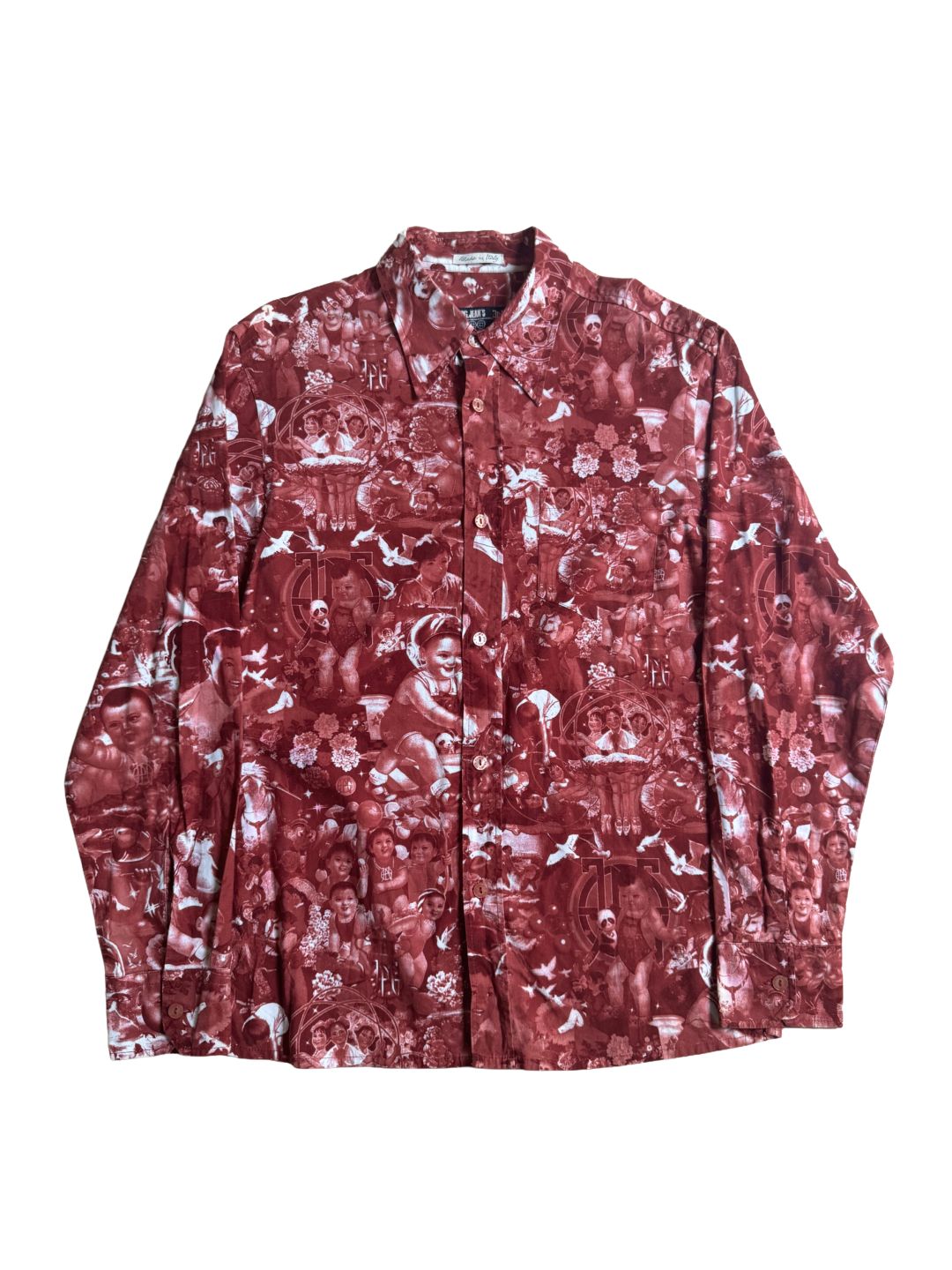 Jean Paul Gaultier Chinese Babies Propaganda Shirt by JEAN PAUL GAULTIER in size M from TOPS category