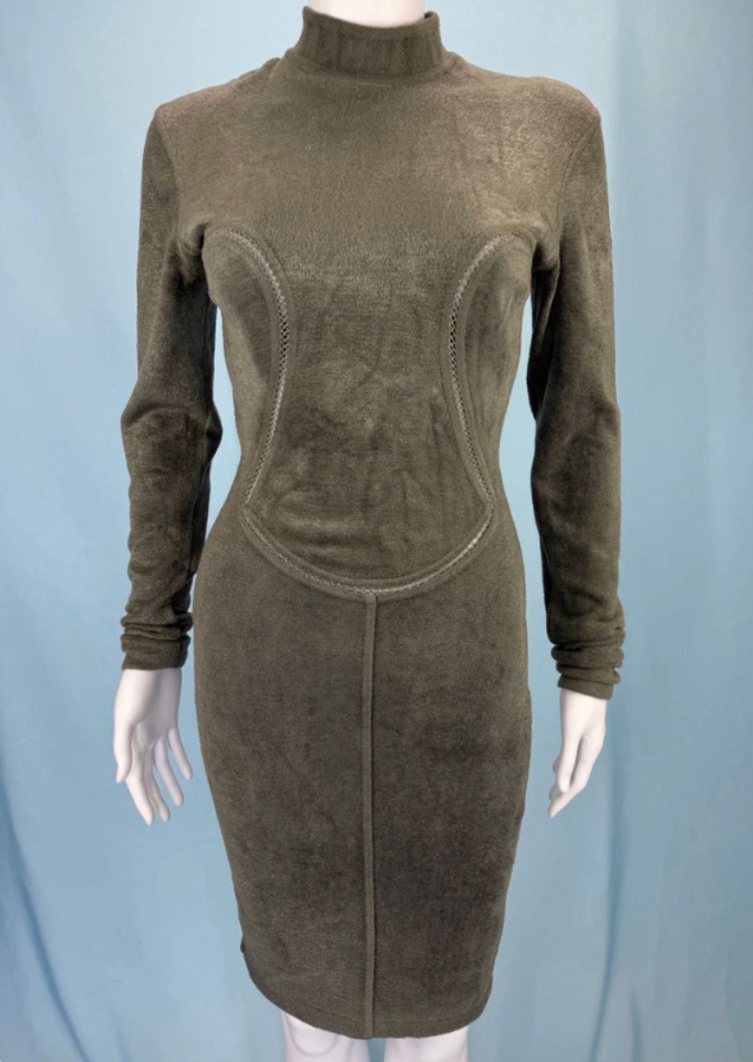 Azzedine Alaia Fall 1991 Runway Grey Chenille Cutout Dress by ALAIA in size S from DRESSES category