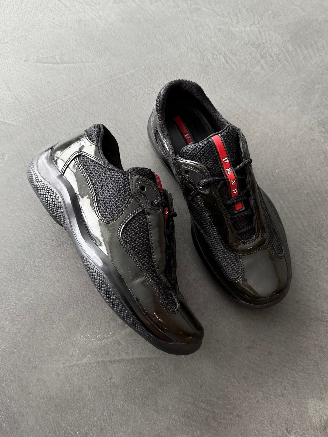 Prada Americas Cup Patent Trainers by PRADA in size EU 36 from SHOES category