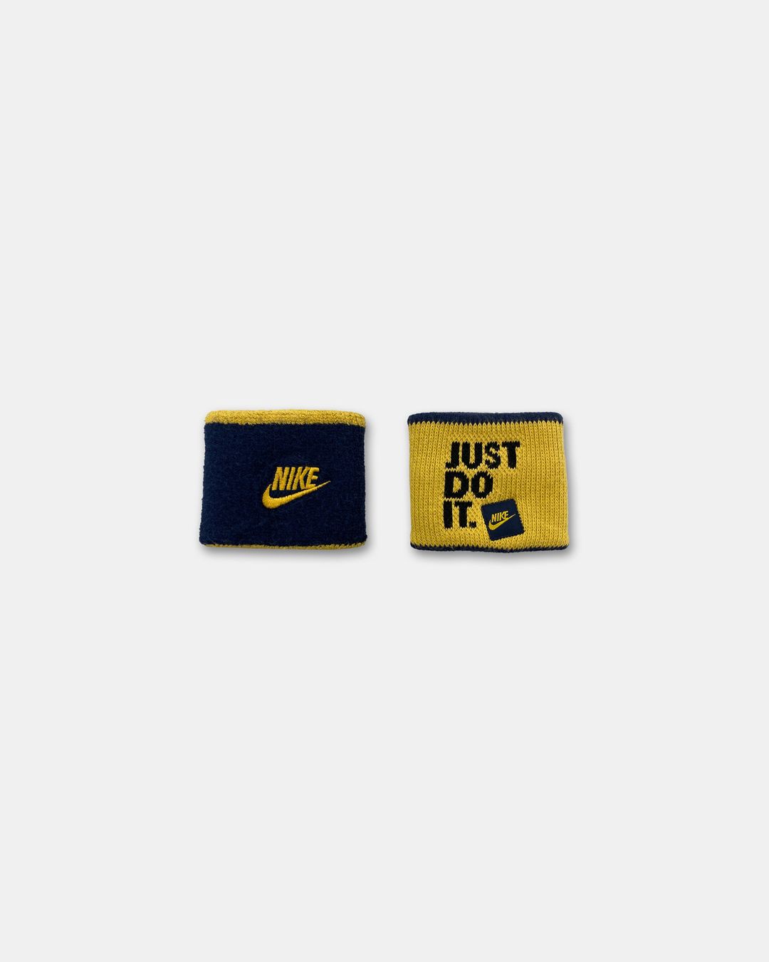 Nike 2000s Sweatbands Navy Yellow by Nike in size ONE SIZE from ACCESSORIES category