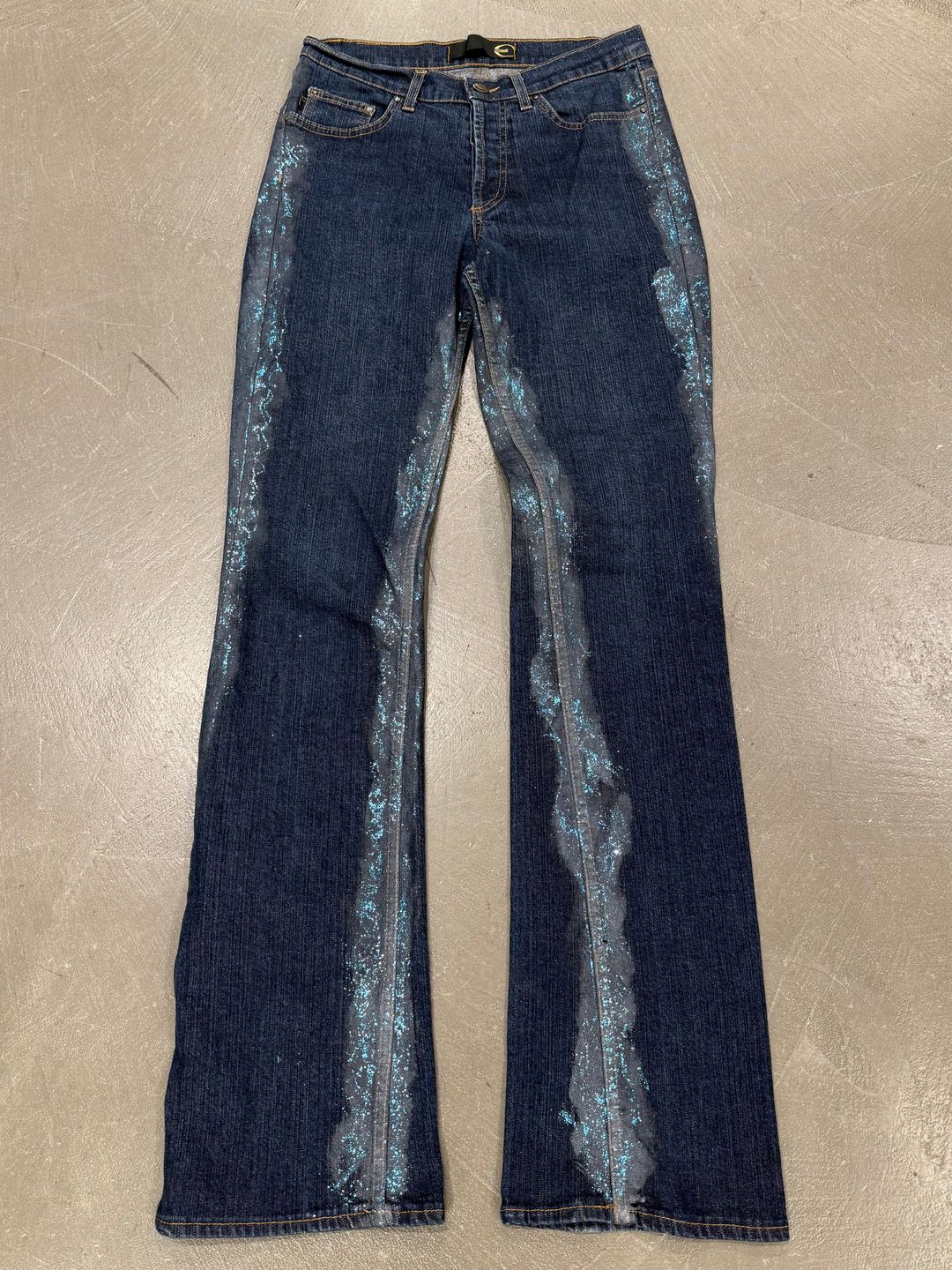 2000s Cavalli crystal-embellished flare jeans by ROBERTO CAVALLI in size W32 from DENIM category