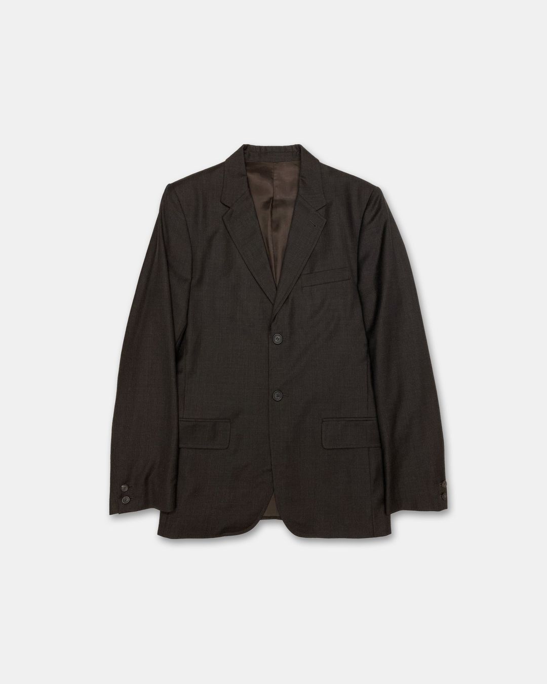 A.P.C. 2000s Glen Checkered Blazer Jacket Dark Brown by A.P.C. in size S from COATS & JACKETS category