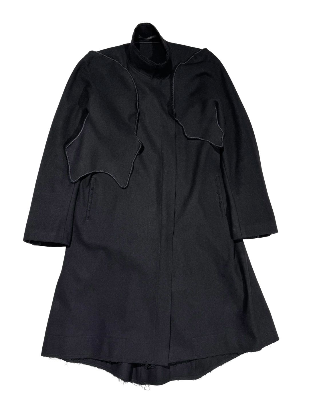 Yohji Yamamoto AW 2010 Silhouette Wool Coat by YOHJI YAMAMOTO in size M from COATS & JACKETS category
