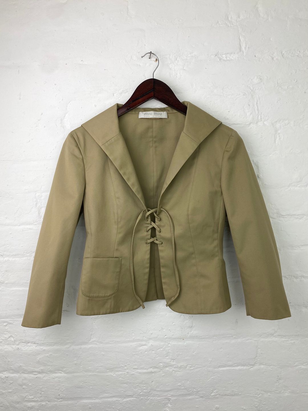 SS 98 Miu Miu Lace Up Jacket by MIU MIU in size XS from COATS & JACKETS category