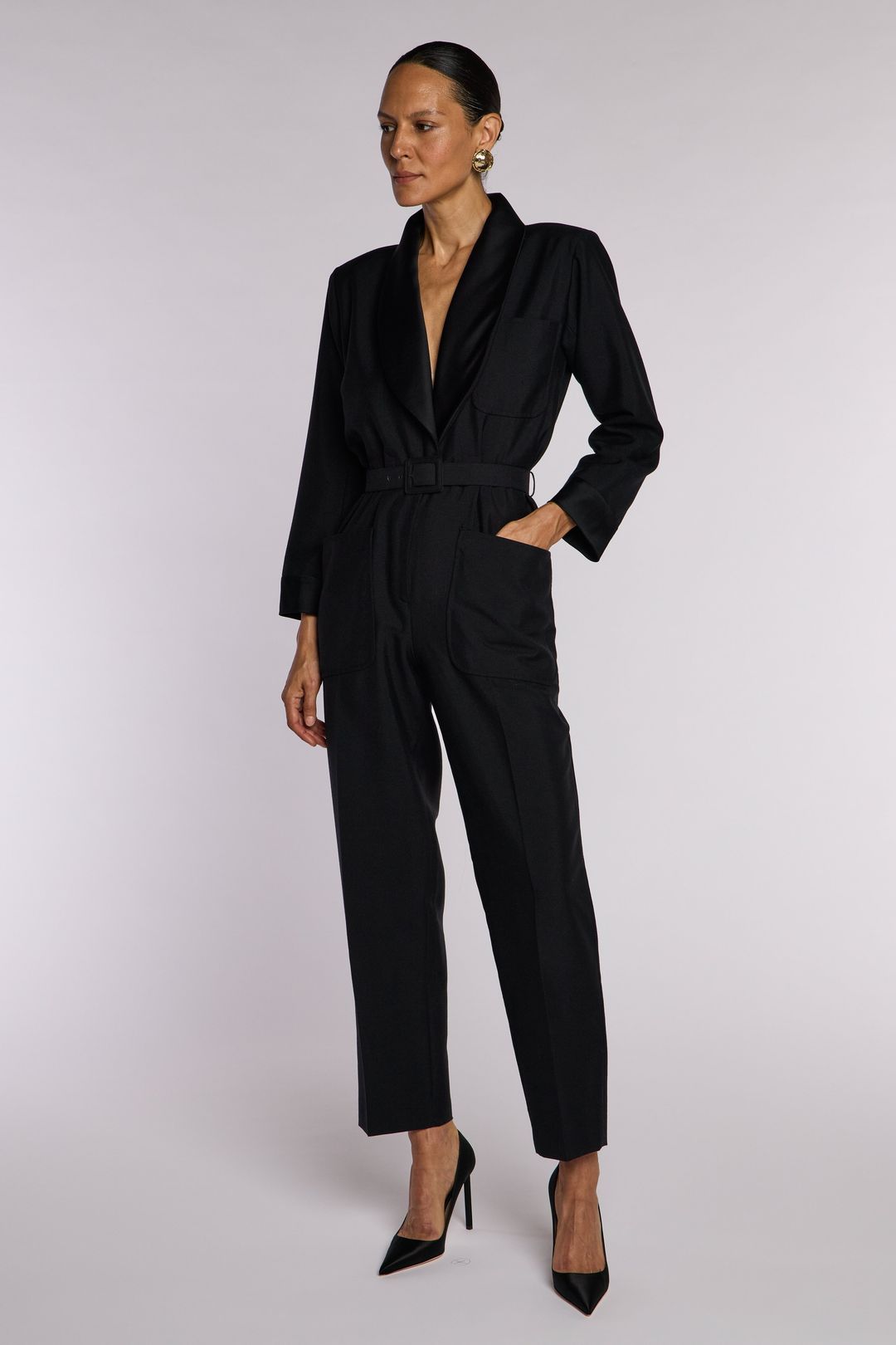 Yves Saint Laurent Rive Gauche A/W 1984 Le Smoking Jumpsuit  by YVES SAINT LAURENT in size FR 36 from JUMPSUITS & PLAYSUITS category