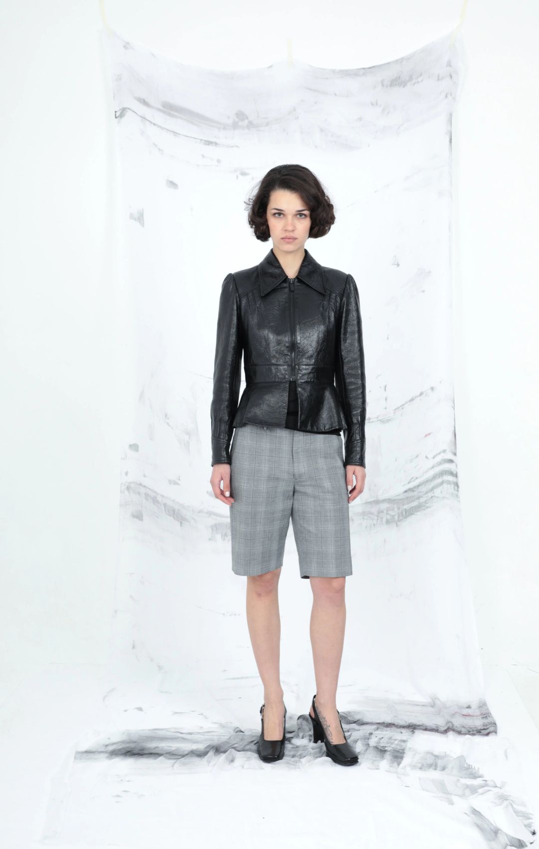 Miu Miu wool plaid grey shorts by MIU MIU in size IT 40 from SHORTS category